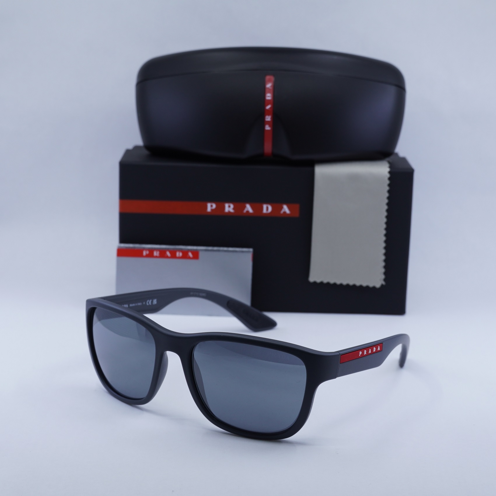 PRADA プラダ SPS01U UFK-5L0 マットグレー サングラス PRADA SPORT PS01US UFK5L0 Grey Rubber/Grey Mirror Black 59mm 59-19