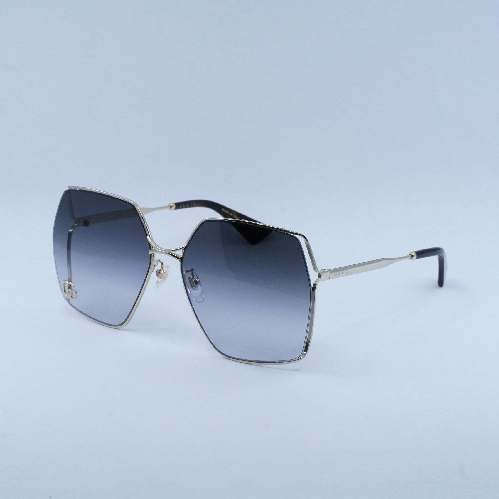Gucci GG0817S 006 Geometric Sunglasses - Gold\\Grey Gucci NEW Gucci Logo GG0817S 006 Oversized Metal Women  main image 4