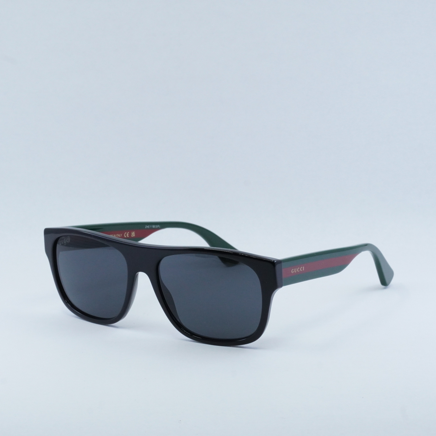GUCCI GG0341S 001 Black And Green With Red Stripe/Grey 56-17-150