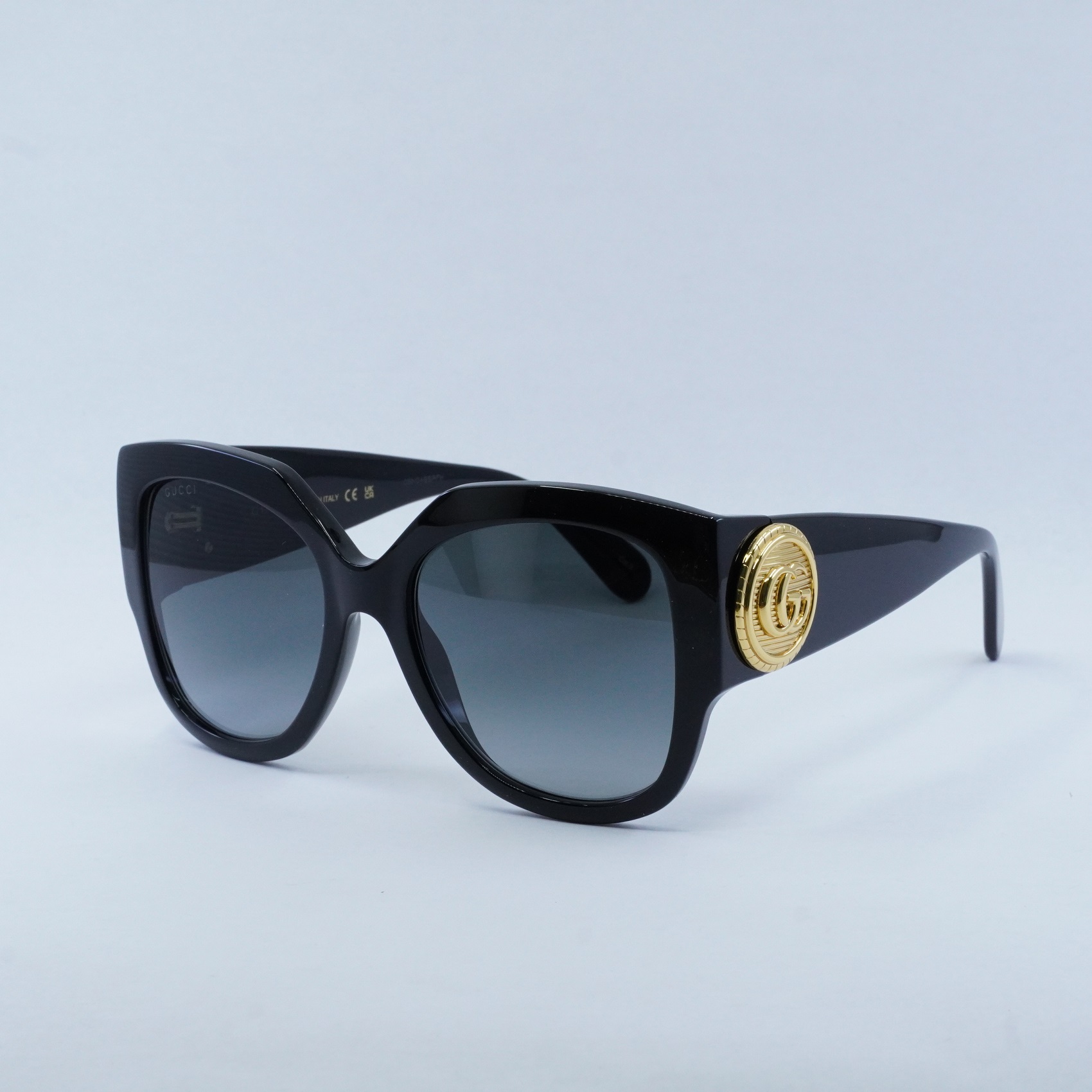 GUCCI GG1407S 001 BLACK GREY WOMEN\'S AUTHENTIC SUNGLASSES NEW GUCCI GG1407S 001 BLACK GREY WOMEN OVERSIZED SUNGLASSES  main image 3