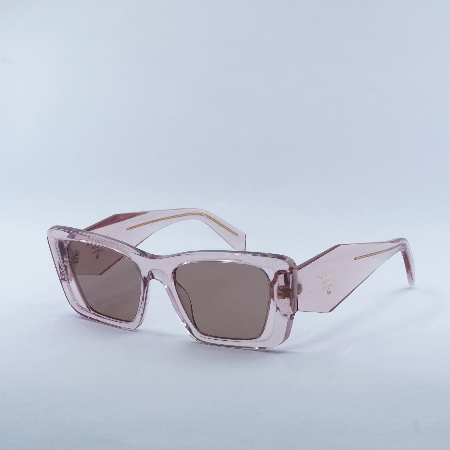 New PRADA PR08YS 19Q10D Transparent Peach/Light Brown 51-18-145