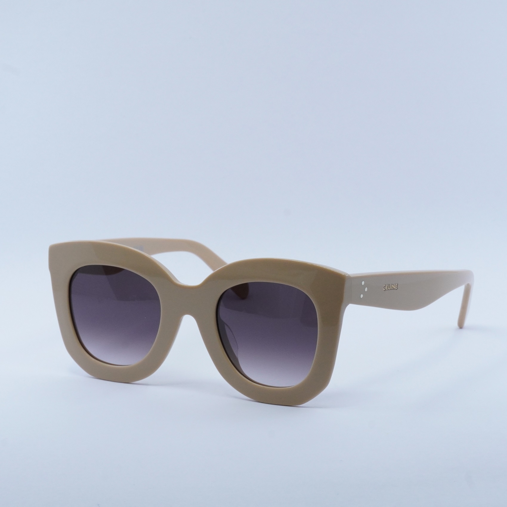New CELINE CL4005FN 57Z Beige/Gradient Violet 49-25-145 Sunglasses