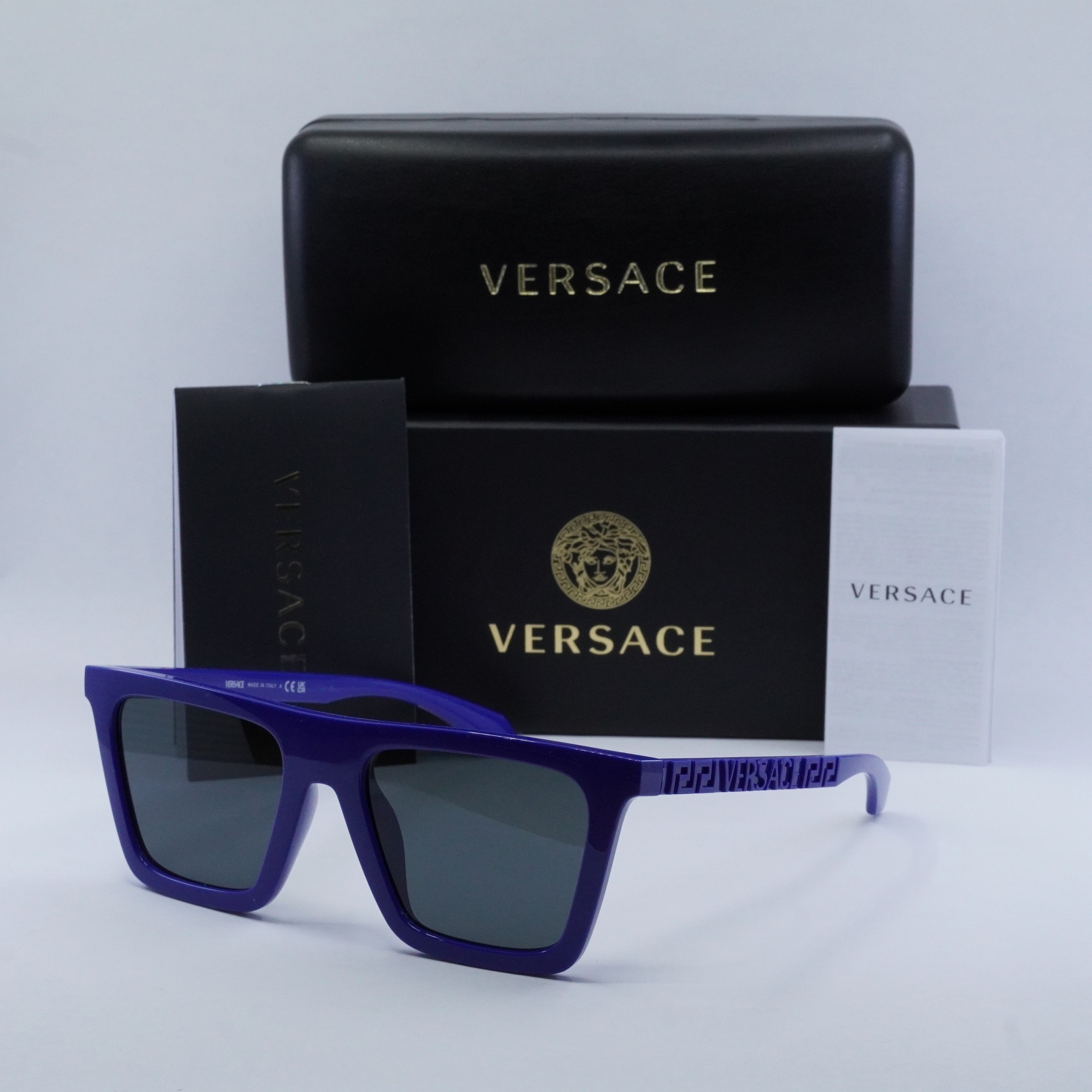 NWT Versace 0VE4468U-545087-53 Sunglasses Versace VE4468U L (53 - 19) with Grey lenses and Blue frame  main image 4