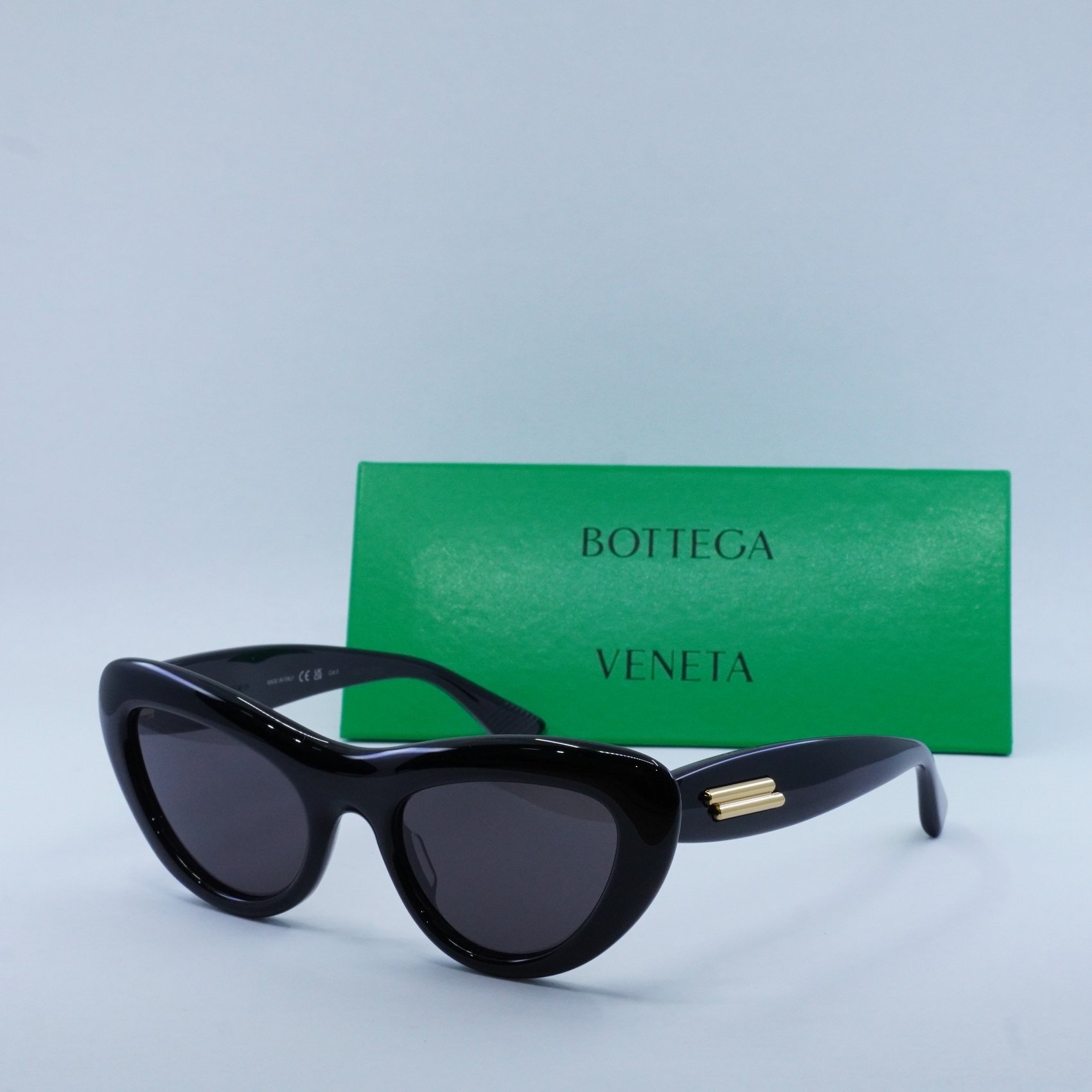 Final Price! Bottega Veneta BV1282S 001 Black Grey Sunglasses NEW BV1282S 001 BOTTEGA VENETA BLACK CAT EYE WOMEN  main image 4