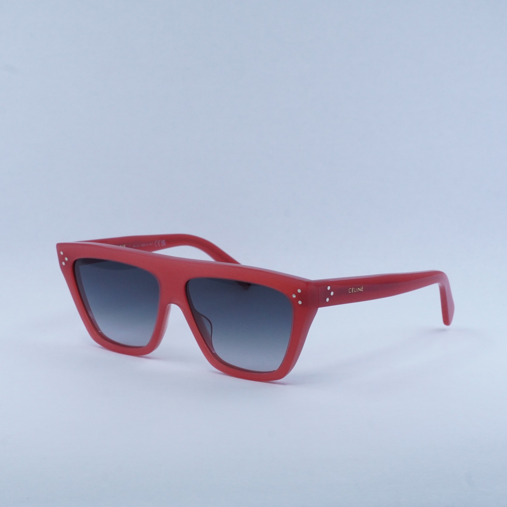 NEW CELINE UNISEX SQUARE SUNGLASSES CELINE CL40256I 66B RED GREY EYEWEAR CELINE EYEWEAR Bold square-frame acetate sunglasses | NET-A  main image 4