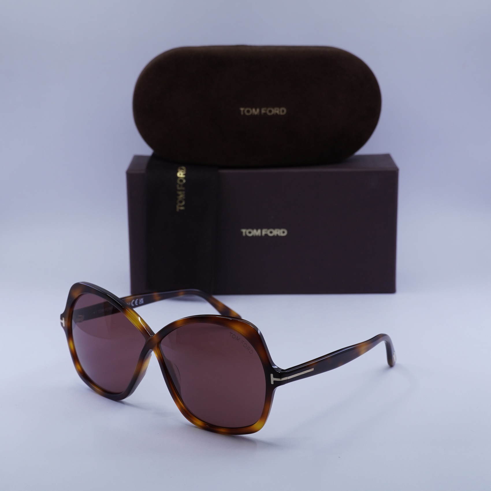 NEW Tom Ford Sunglasses FT1013 Woman model wearing Tom Ford Rosemin FT1013 01B Sunglasses  main image 4
