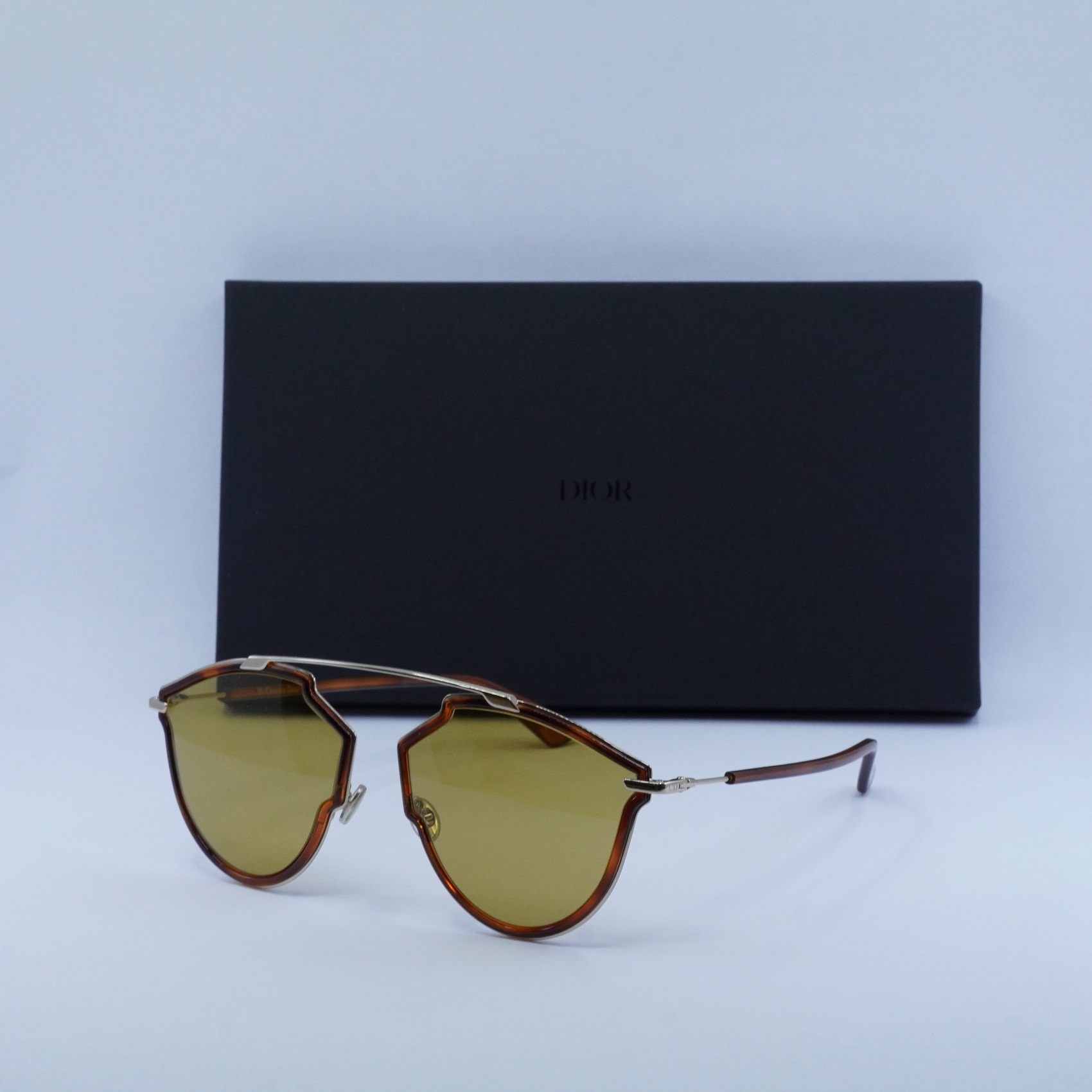 NEW DIOR SUNGLASSES, WOMEN GOLD/BROWN EYEWEAR DIORSOREALRISE 06J 70 DIOR Diorcannage Cd40165U L (61 - 11) with Brown lenses and  main image 3