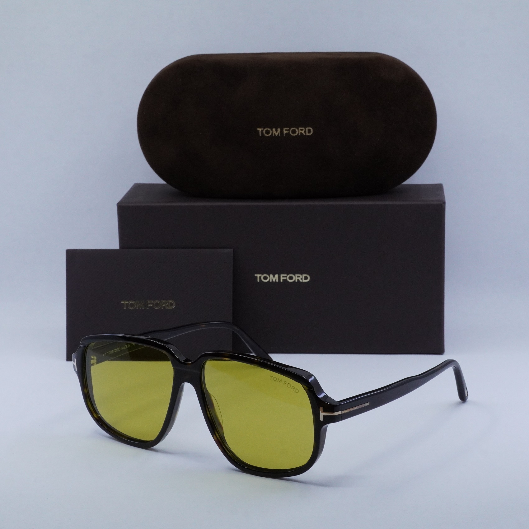 TOM FORD FT1024 52E Dark Havana/Yellow 59-14-145 Sunglasses