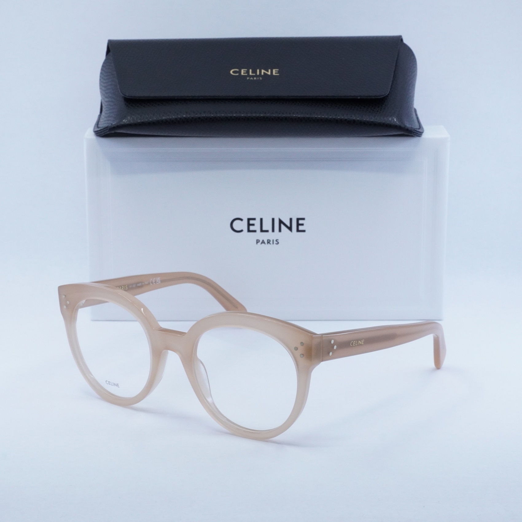 NEW CELINE CL50093I 072 Shiny Milky Pink 52mm Eyeglasses | eBay display picture 1