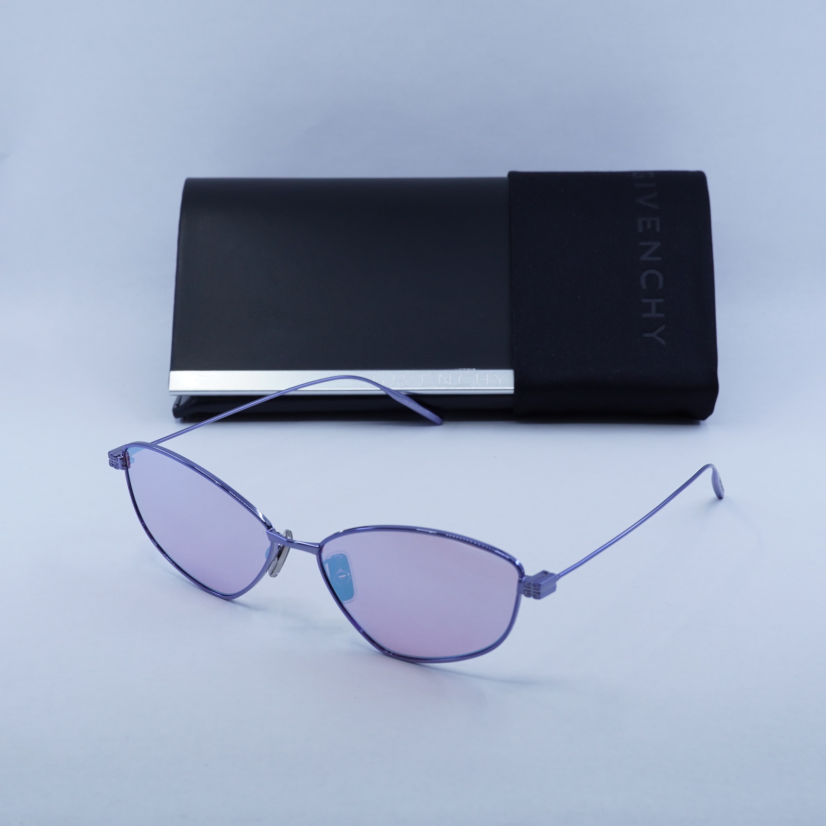 【希少】S BVLGARI sunglasses vintage purple Bvlgari Sunglasses Rimless Purple Gradient Gold Tone Designer