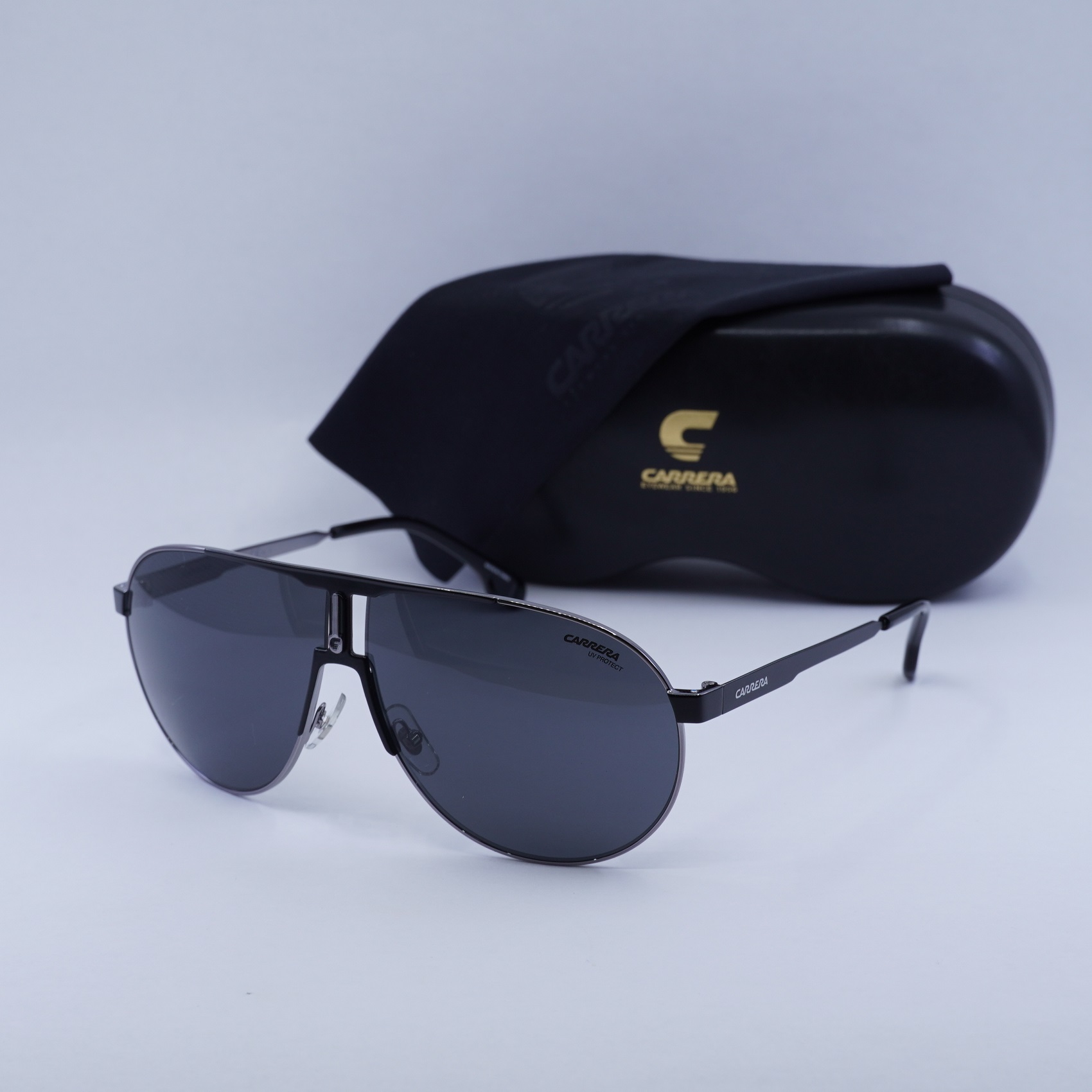 NWT Carrera 1005/S-0TI7 00 Ruthenium Black Aviator 66mm Sunglasses Carrera Men main image 3