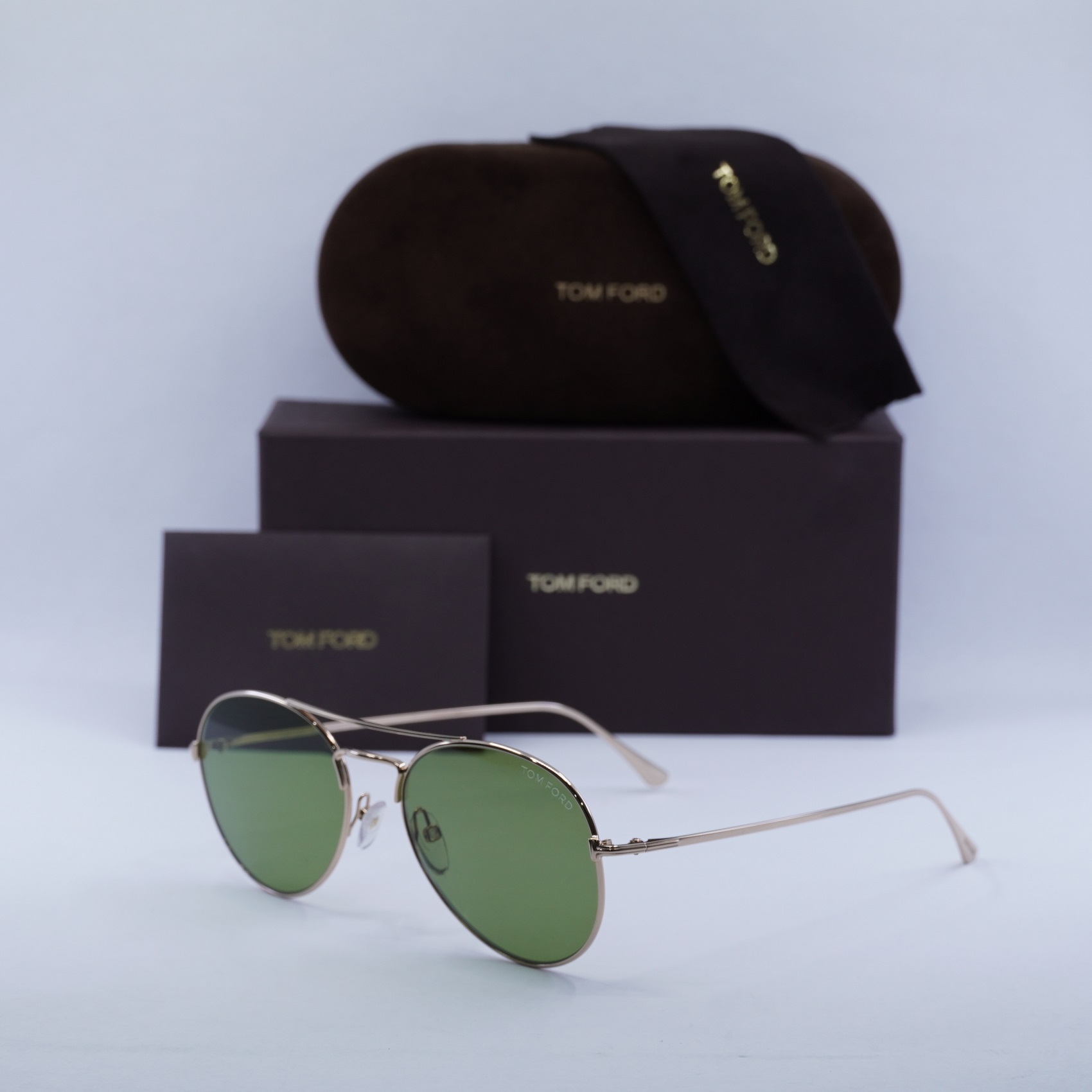 TOM FORD FT0551 28N Gold/Green 55-17-145 Sunglasses New  display picture 1