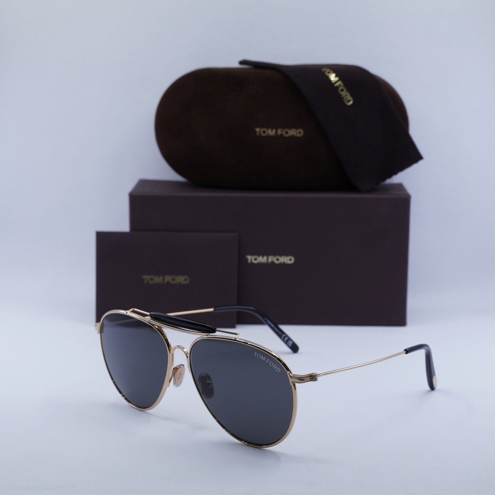 Tom Ford Shiny Rose Gold Sunglasses SQUARE SUNGLASSES | TOM FORD Fashion main image 2