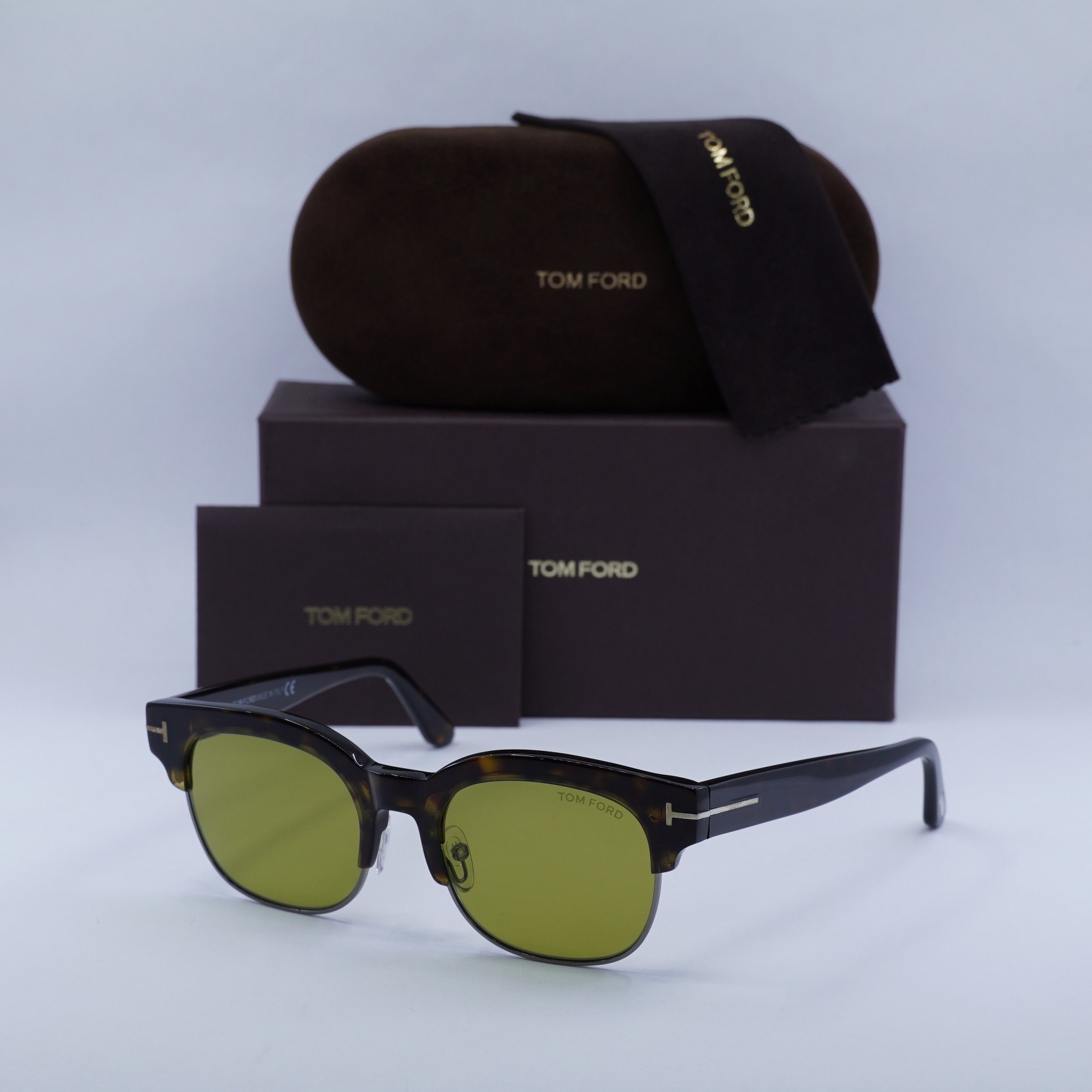 Tom Ford 51mm Retro T-shape Sunglasses Tom Ford® FT0751 Dax Square Sunglasses - EuroOptica main image 3
