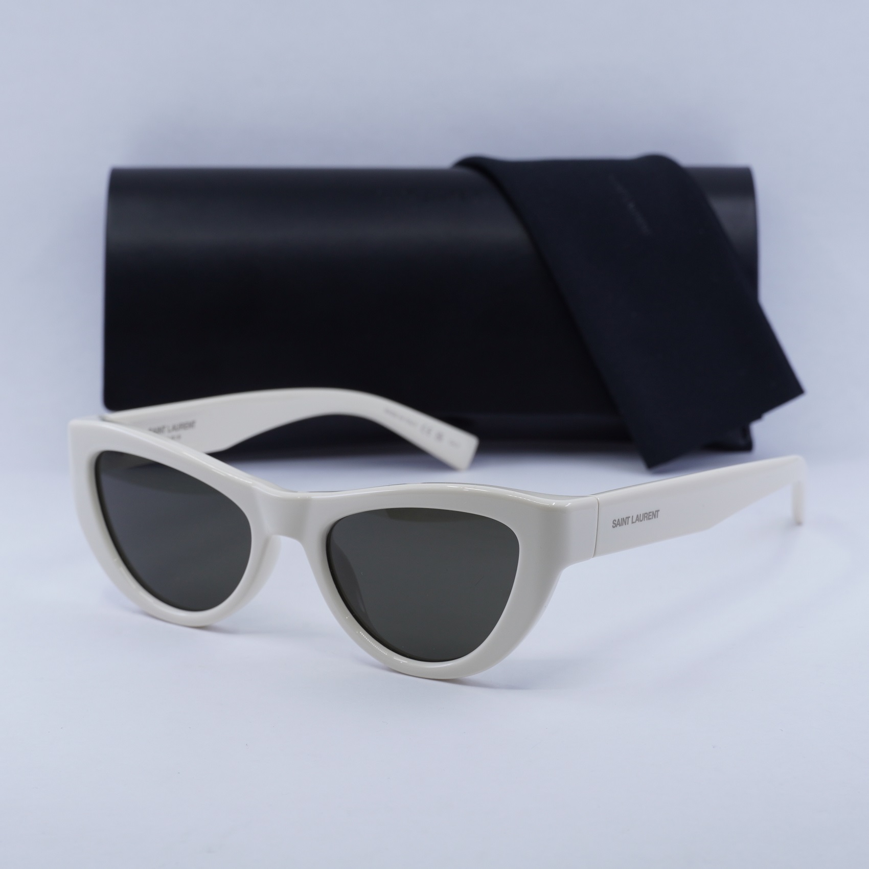 SAINT LAURENT SL676 008 Ivory/Grey 53-19-145 Sunglasses New  display picture 1