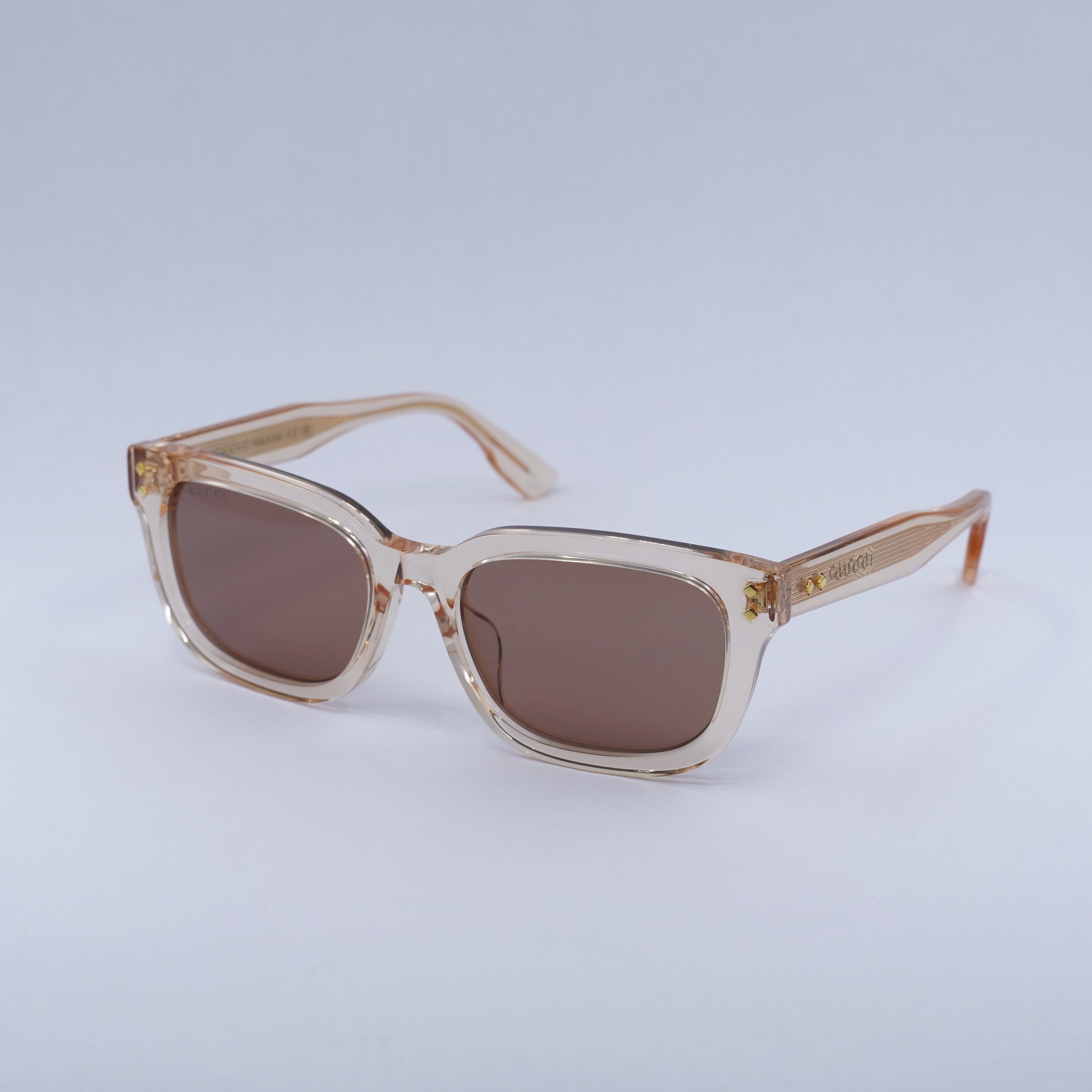 ?️ New Gucci GG1605SK 004 Sunglasses - Shiny Transparent Light Orange Frame Gucci Sunglasses GG1604S 004 main image 4