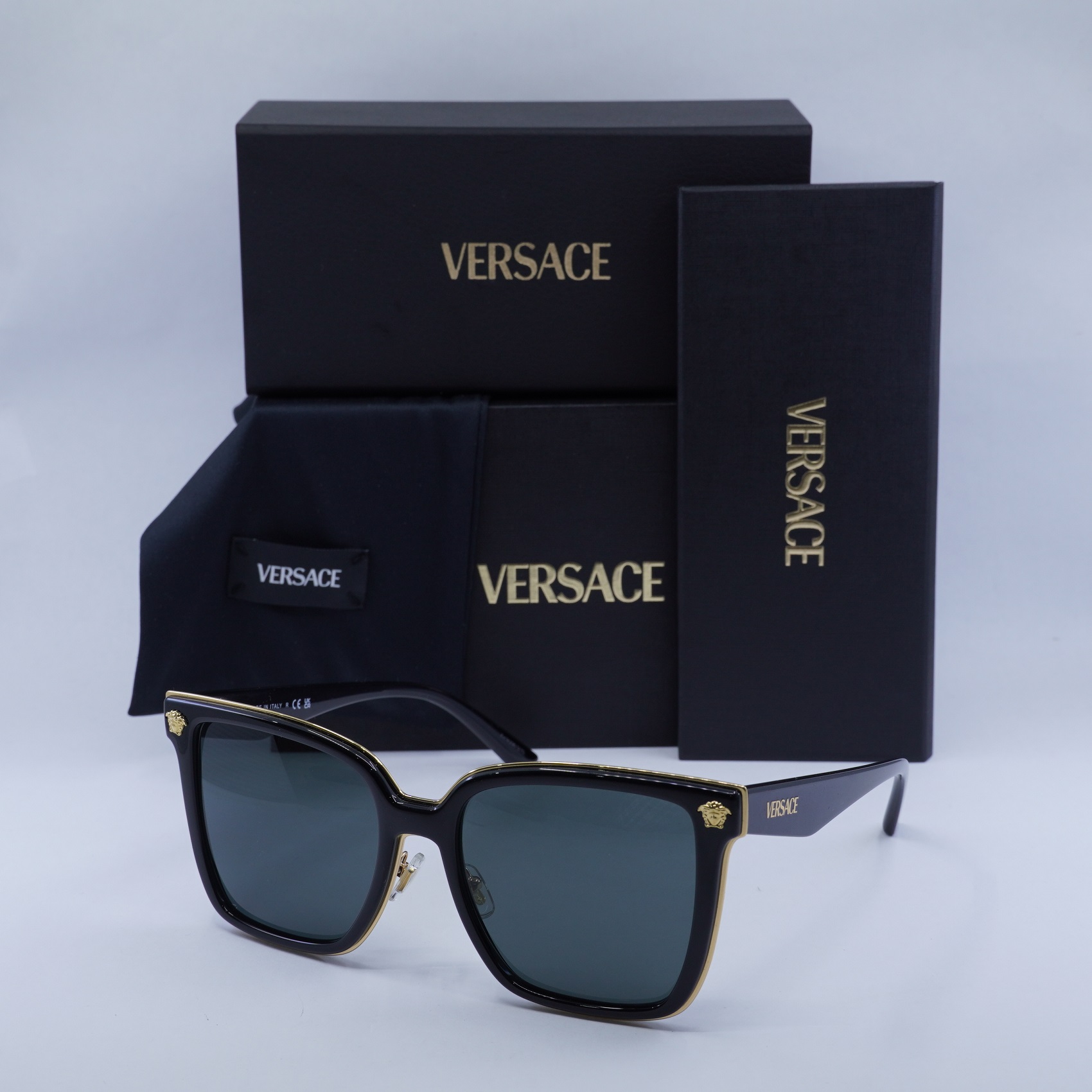 Versace 0VE2278D Sunglasses GB1/87 Black metal Rectangular Versace 0VE2278D main image 3