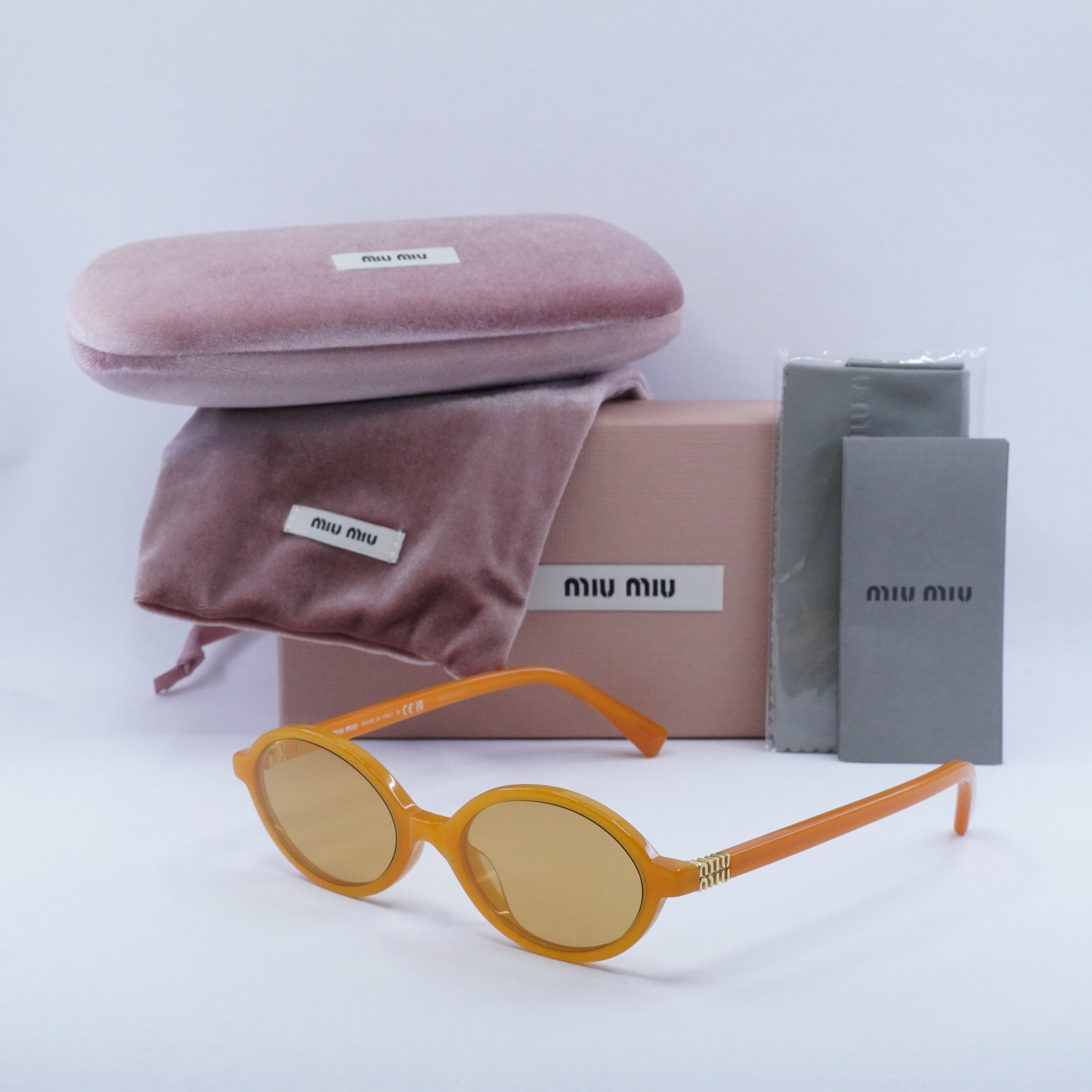 MIU MIU MU04ZS 11V40D Turmenic Opal/Mirror Orange 50-18-140