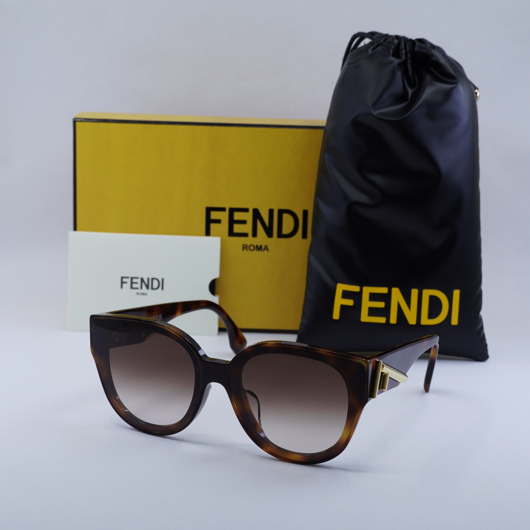 Fendi Dark Brown Sunglasses Fendi First Crystal Brown | Fendi main image 2