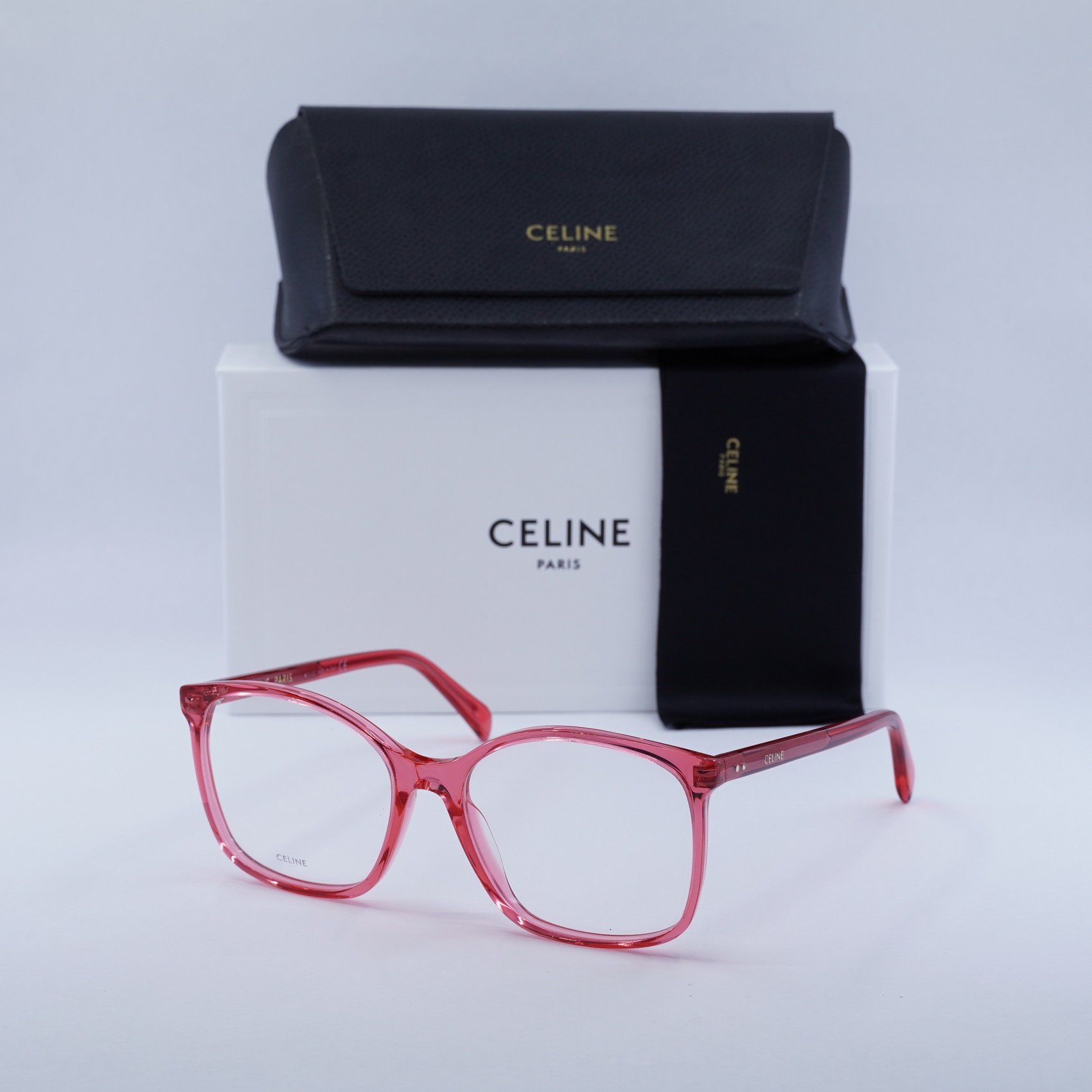 Celine CL50027I 075 Transparent Pink 55mm Eyeglasses New  display picture 1