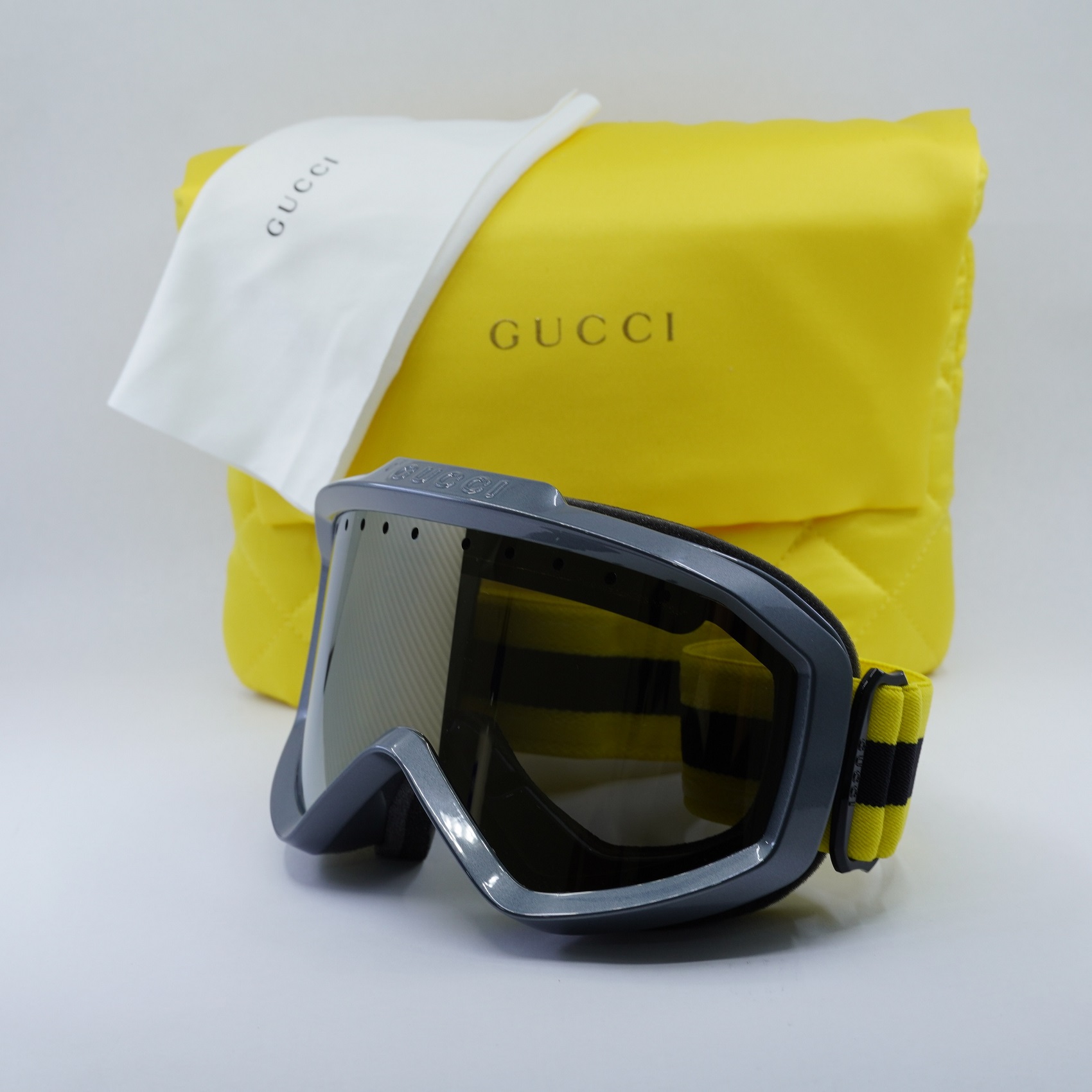 New Gucci GG1210S 007 Metallic Dark Ruthenium/Brown with