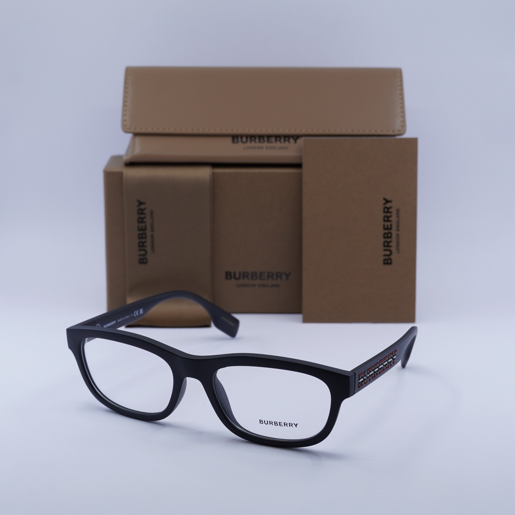 メガネ Burberry Eyeglass Frame BE2385U 3464 Matte Black Burberry BE2385U Eyeglasses | FramesDirect.com