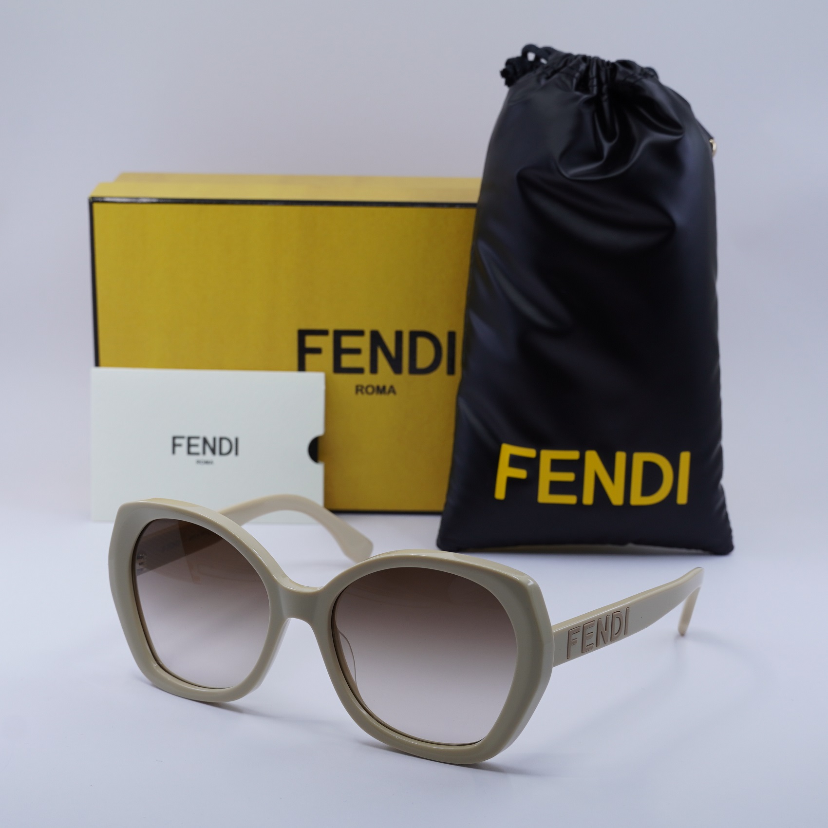 Fendi FE40112I 57F Shiny Beige/Brown Gradient 57-18-135 