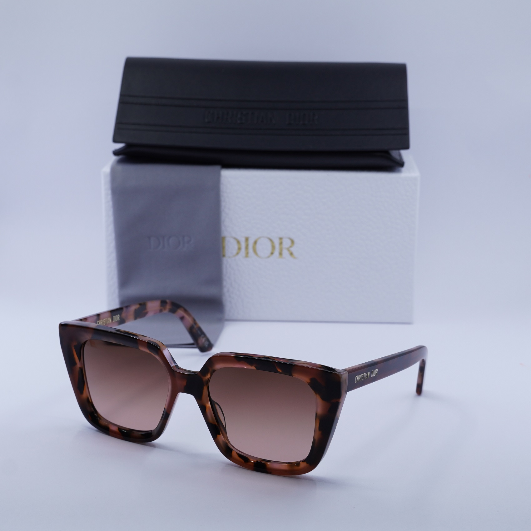 Dior DIORMIDNIGHT S1I 25F1 Shiny Red Havana/Brown Gradient  display picture 2