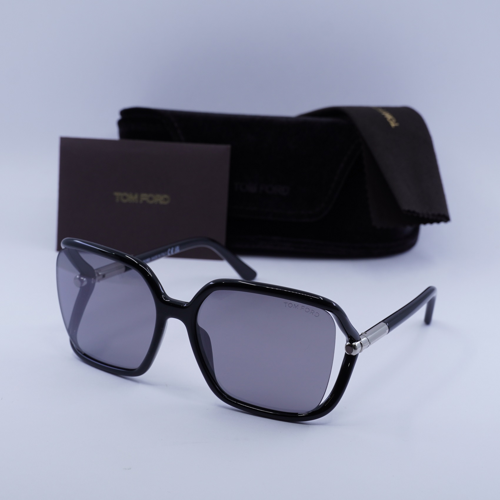 New Tom Ford FT1089 01C Shiny Black/Shiny Black 60-17-120  display picture 3