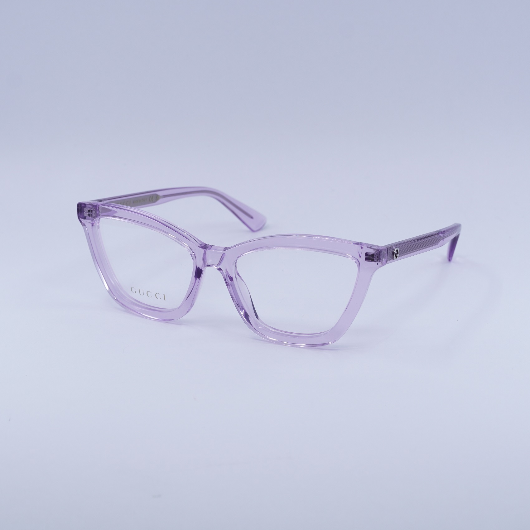 NEW Gucci GG1686O 008 Transparent Violet 54mm Eyeglasses | eBay display picture 3