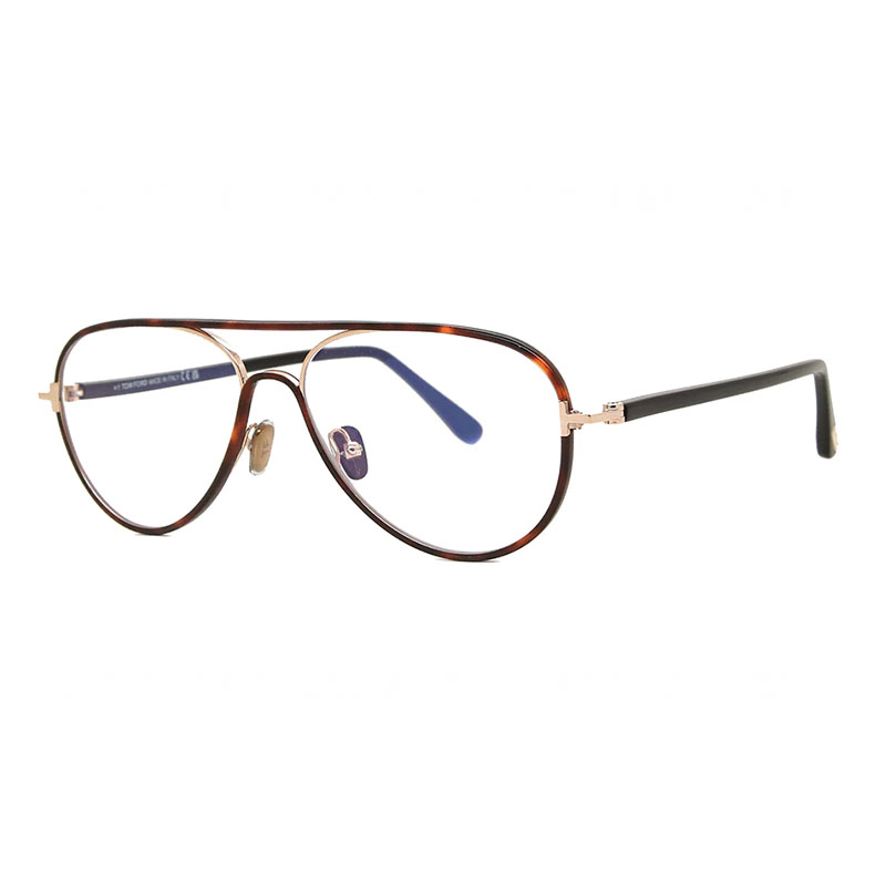 Tom Ford FT5897-B 053 Blonde Havana/Clear Blue Light Block 57mm