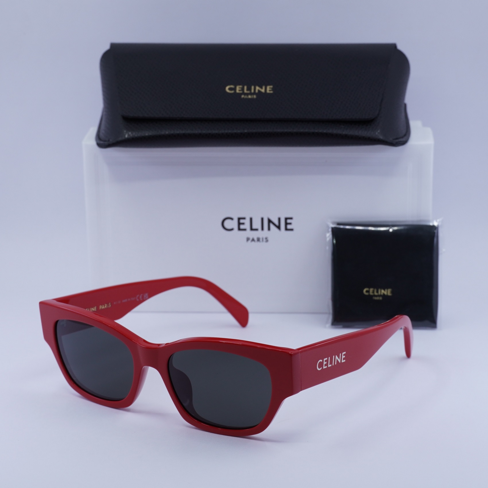 Celine Women\'s Cl40197u 54Mm Sunglasses, Green Celine MONOCHROMS CL40197U 39A Cat Eye Yellow Grey Lens  main image 2