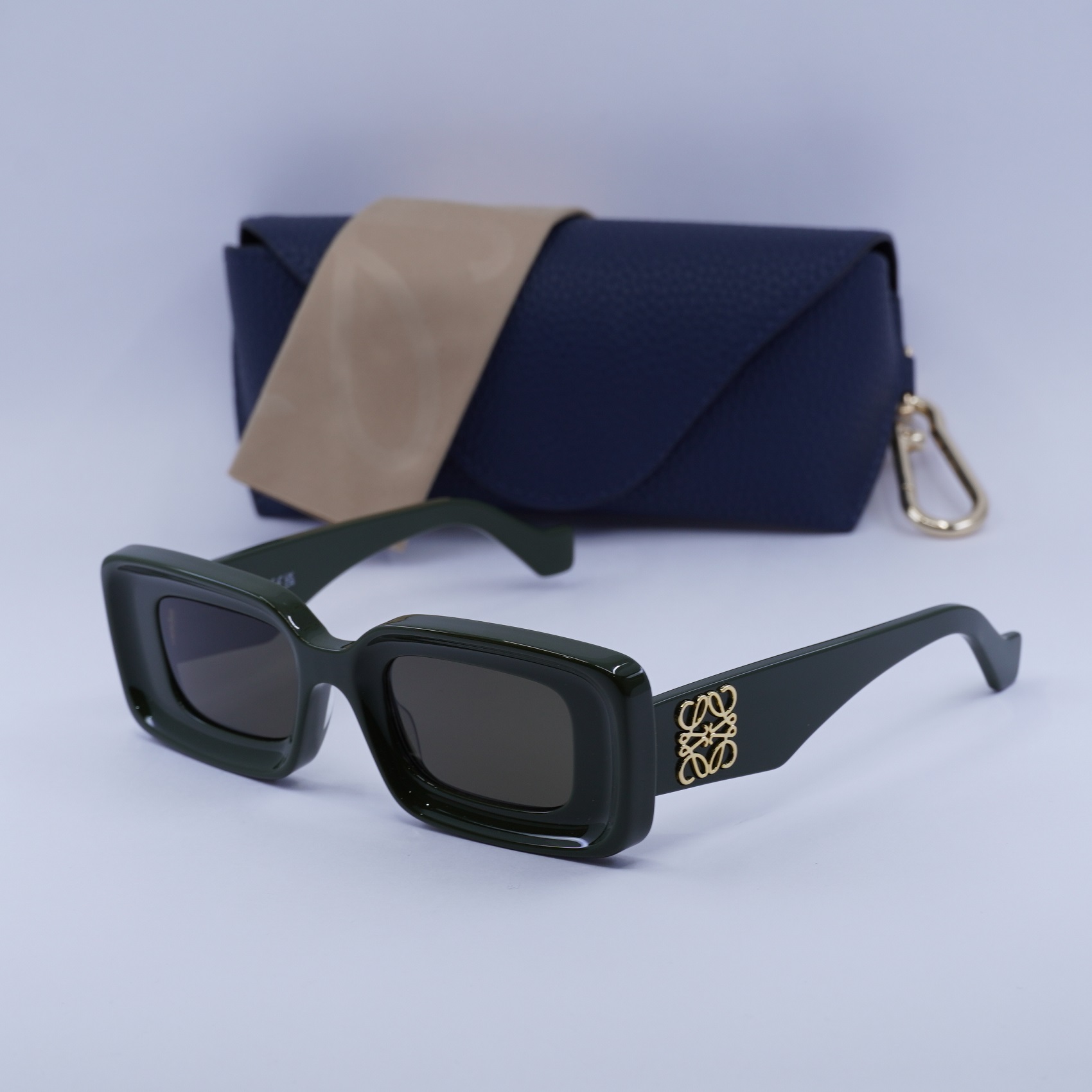 New Loewe LW40101I 96E Shiny Green/Brown 46-22-140 