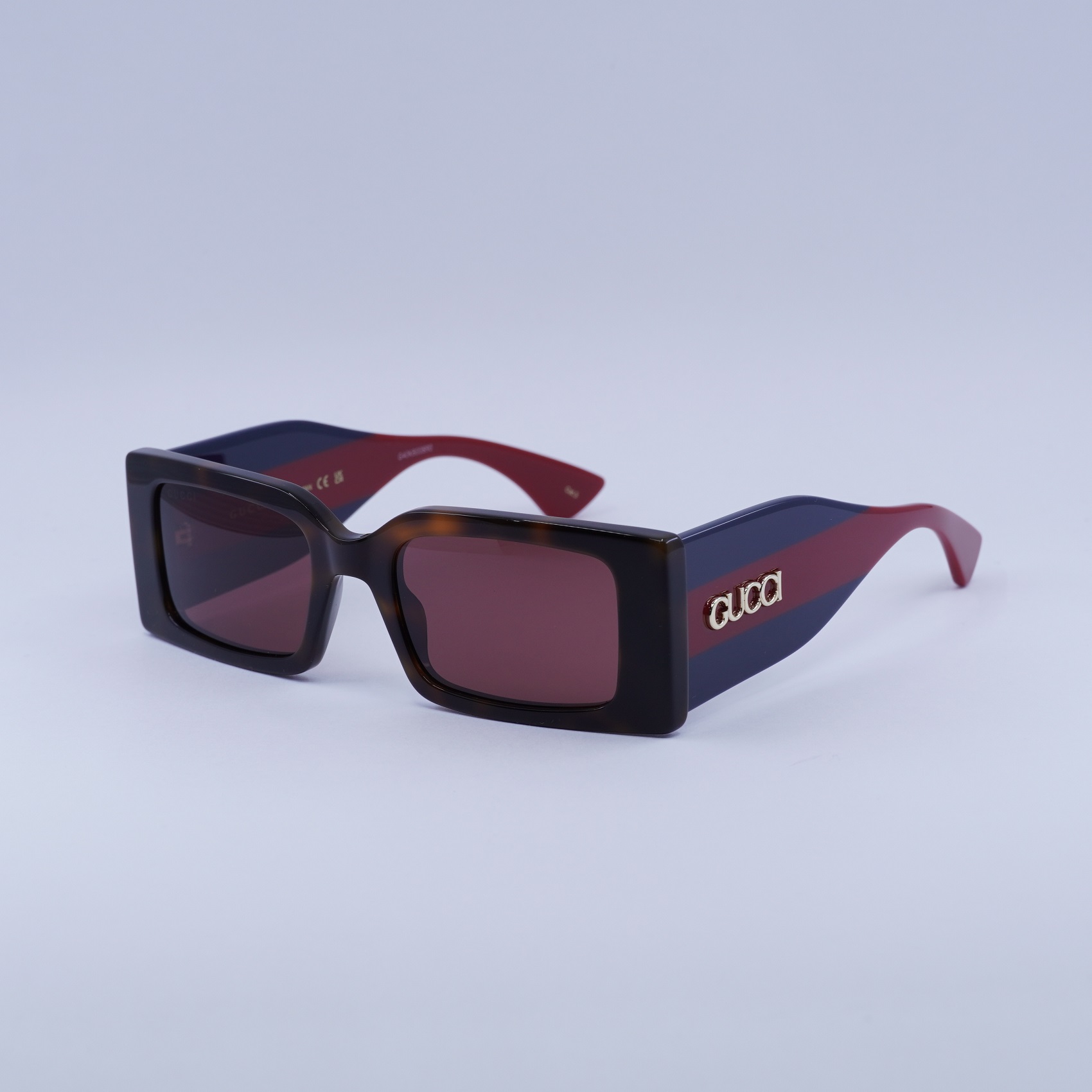 New Gucci GG1860S 002 Havana/Blue/Red/Burgundy 52-20-135
