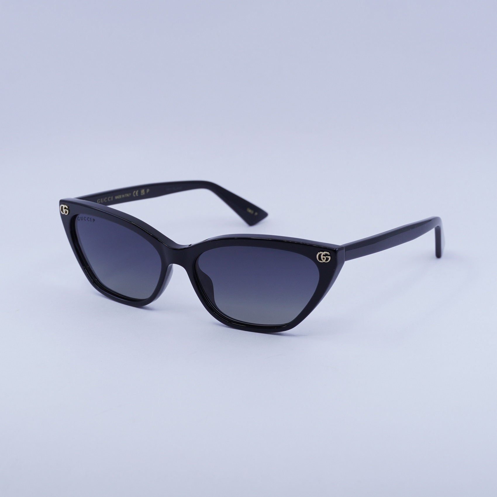 New Gucci GG1815S 005 Shiny Black/Grey Gradient Polarized 58-15