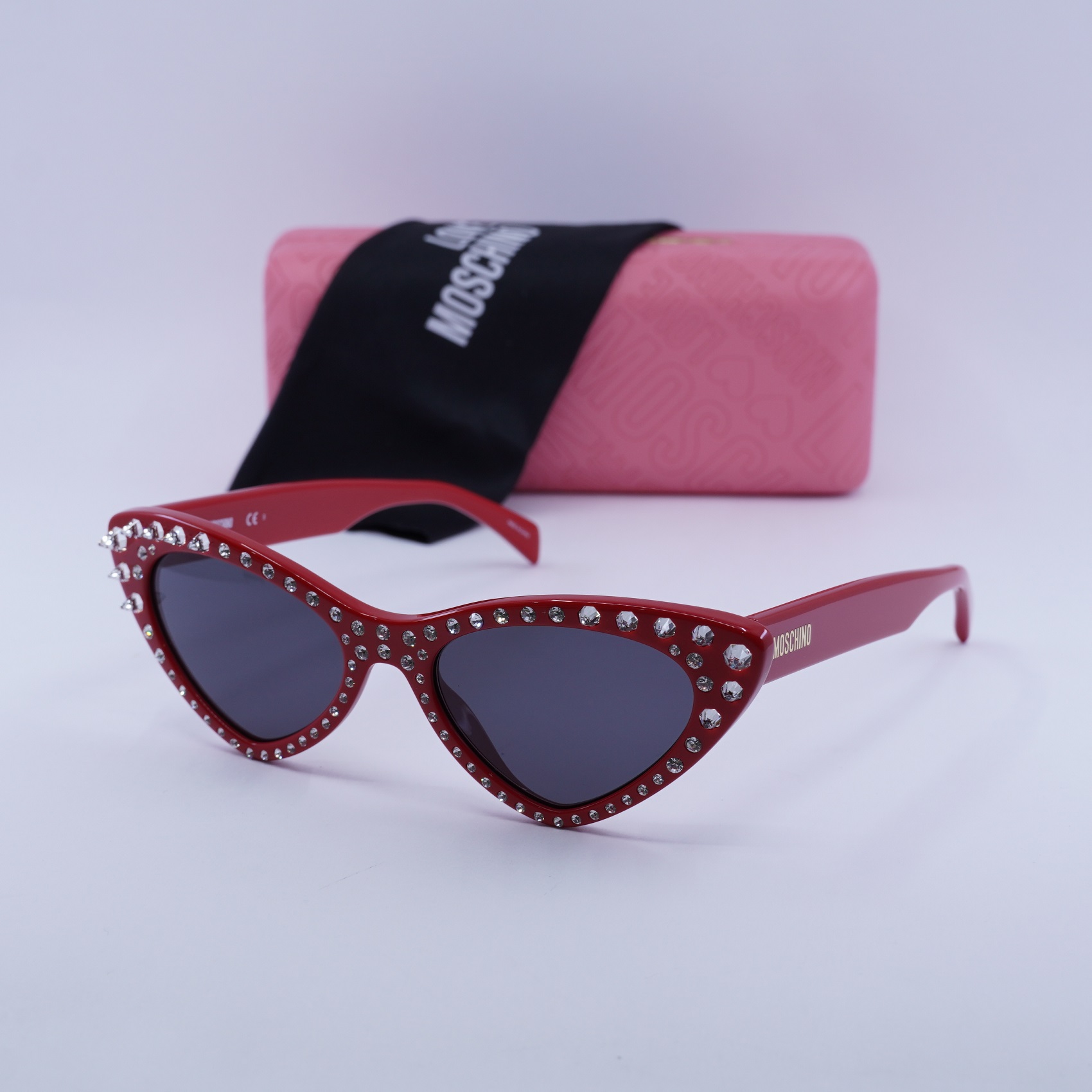 Moschino MOS006/S/STR 0C9A IR Sunglasses - Red Frame, Grey Lenses Moschino ?️ New Moschino MOS 093/S 0C9A IR Red Sunglasses  main image 4