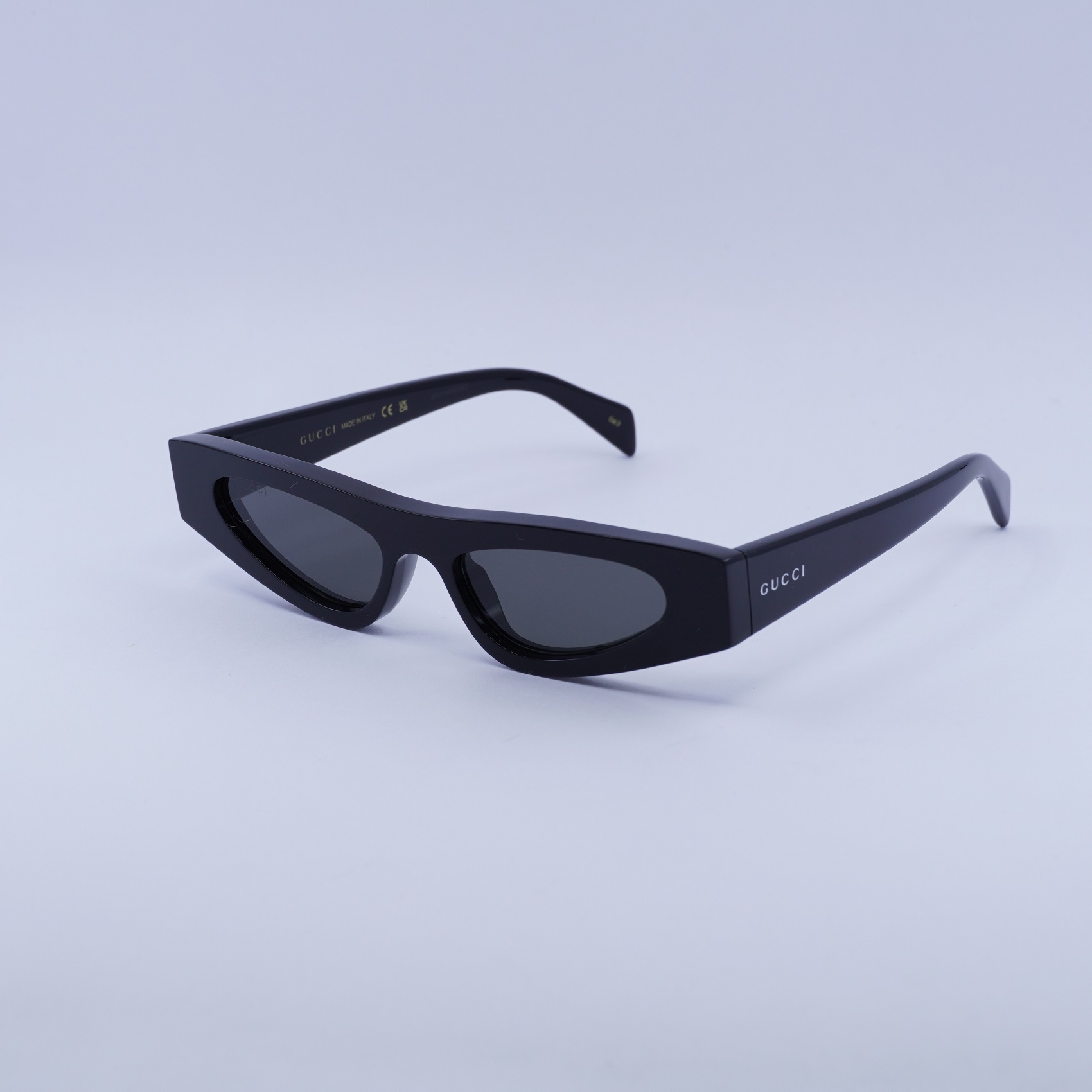 Gucci GG1779S 001 Sunglasses Black Cat Eye Frame, Grey Lenses Gucci Sunglasses GG1779S 001 Shiny Shiny Black - eye-oo.com main image 2