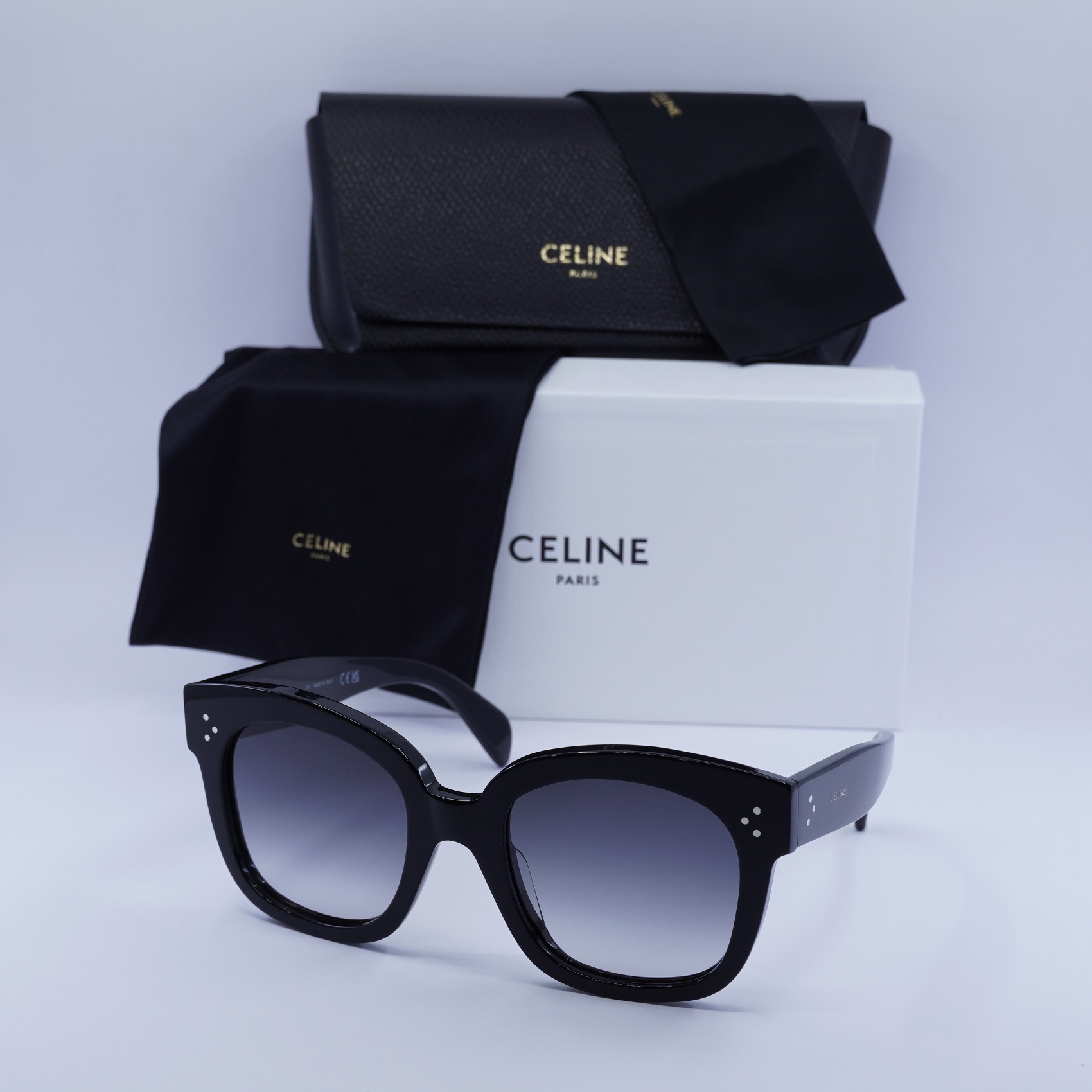 Celine CL4002UN Polarized Square Sunglasses CL4002UN Square Sunglasses Brown main image 2