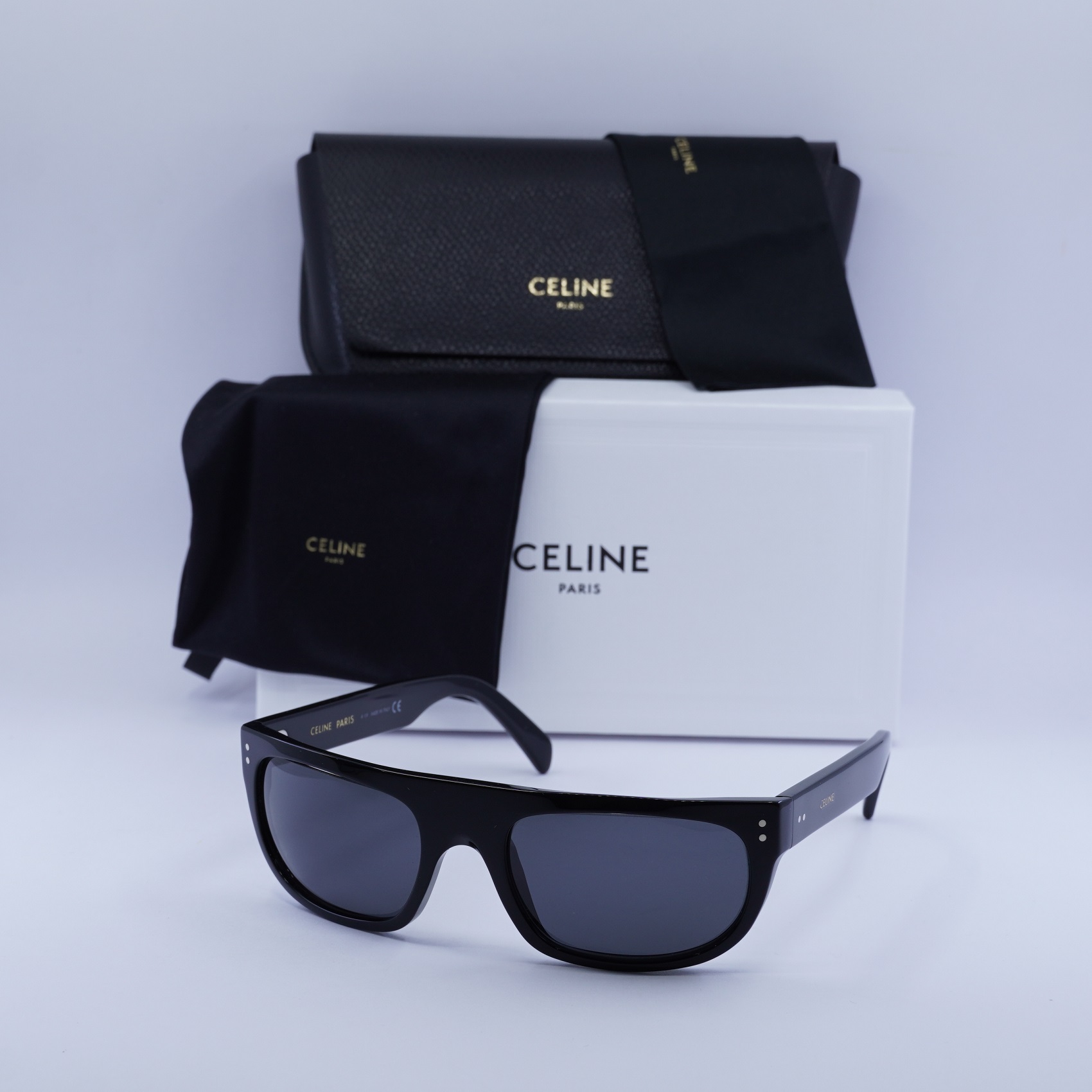 Celine CL40101I 01A Black/Grey 56-20-140 Sunglasses New  display picture 1