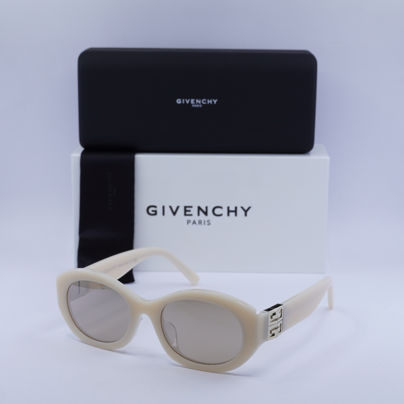 GIVENCHY ミラー Givenchy GV40091F 25G Shiny Ivory/Brown with Silver Mirror 53-20