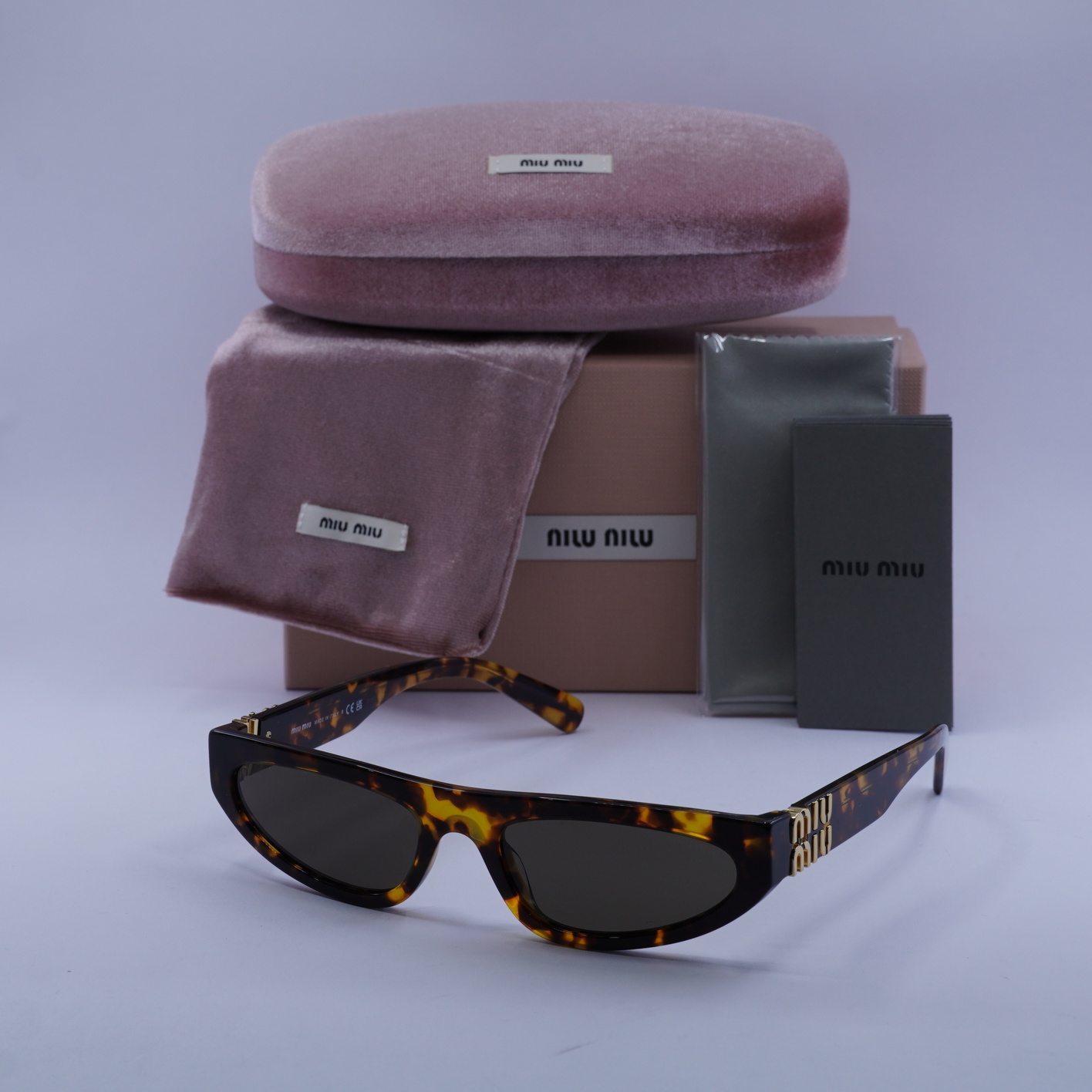 New Miu Miu MU07ZS VAU06B Honey Havana/Dark Brown 56-19-140