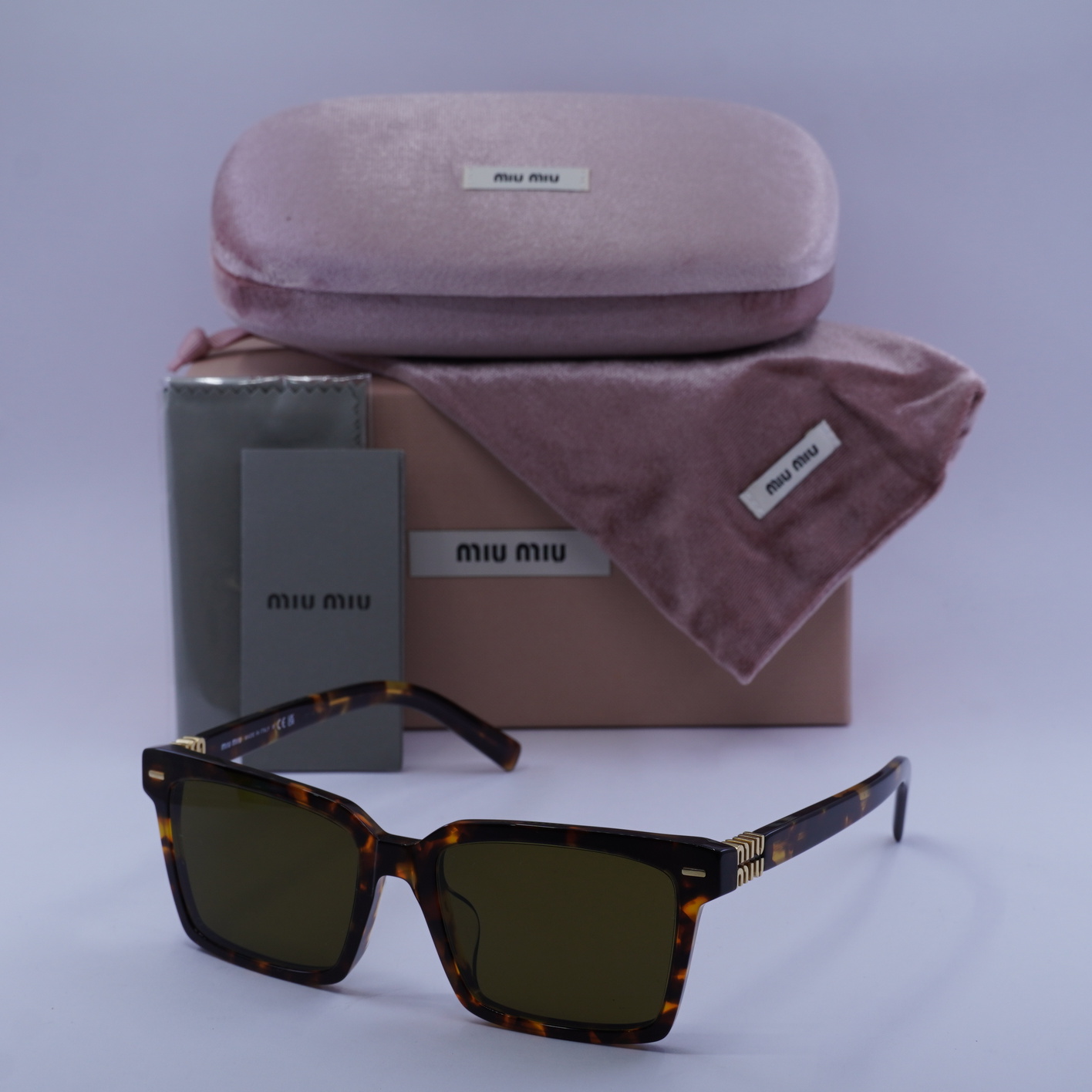 Miu Miu MU13ZSF VAU01T Honey Havana/Dark Brown 55-18-140  display picture 3