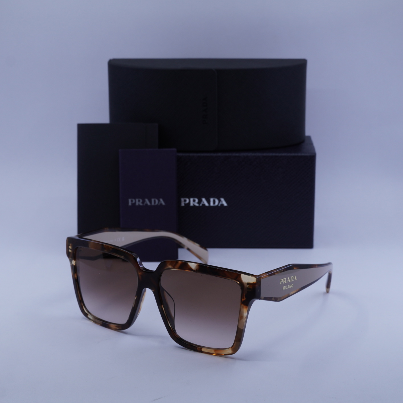 Prada PR24ZSF 07R0A6 Caramel Havana/Brown Gradient 57-14-140  display picture 1