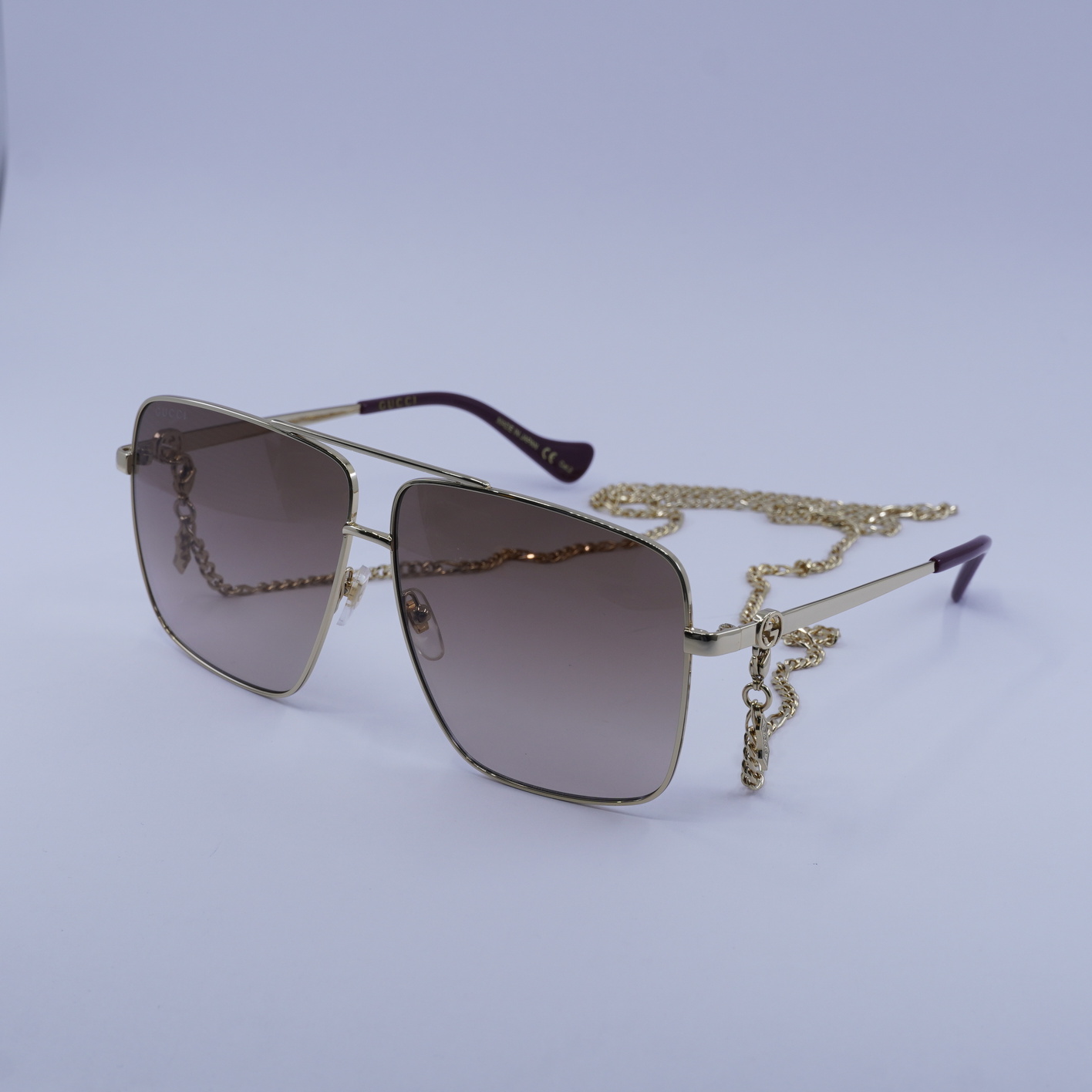 NEW GUCCI SUNGLASSES WOMEN GOLD/BROWN EYEWEAR GUCCI GG1087S 002 573518_1643039872979.jpg main image 2