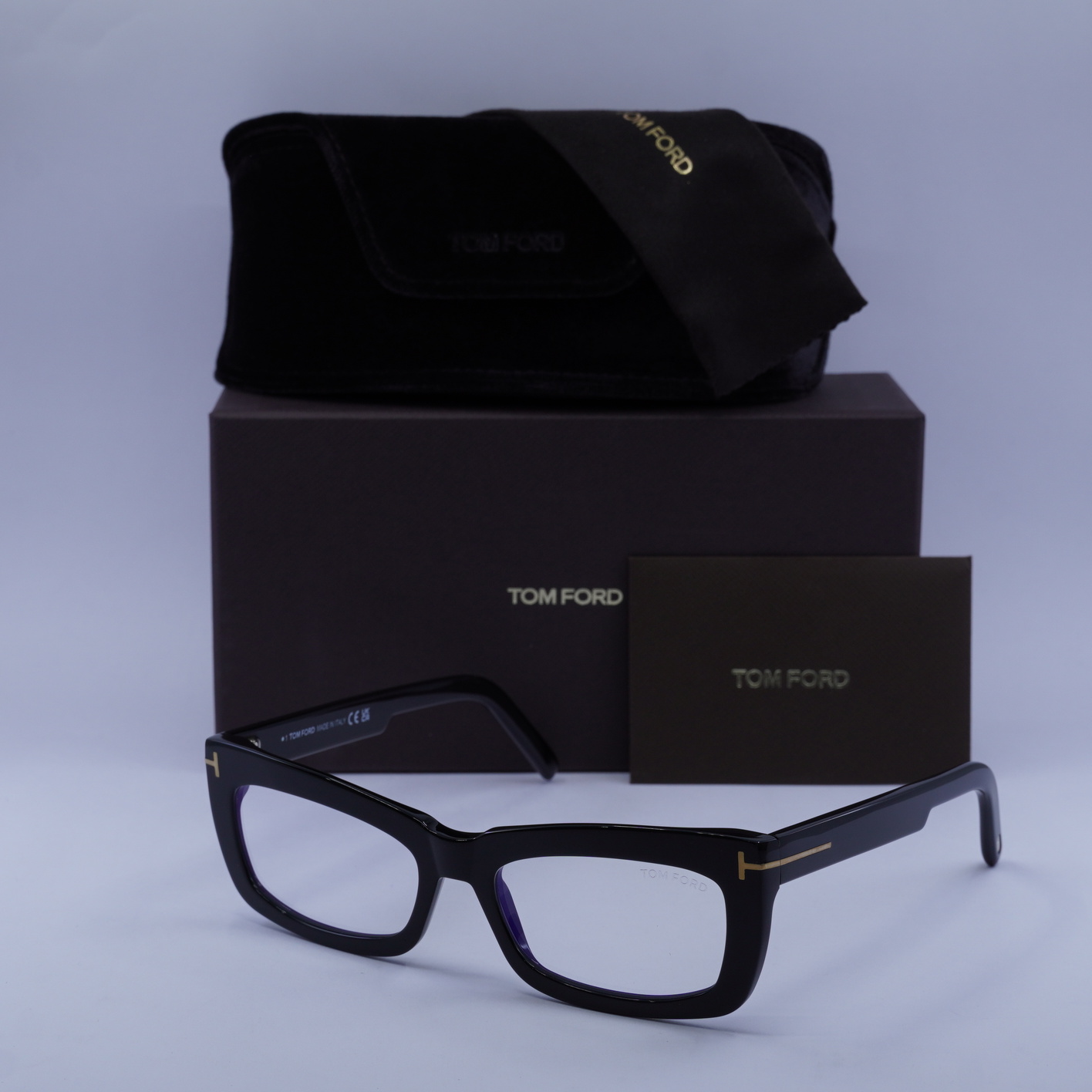 NEW Tom Ford FT5966-B 001 Shiny Black 55mm Eyeglasses | eBay