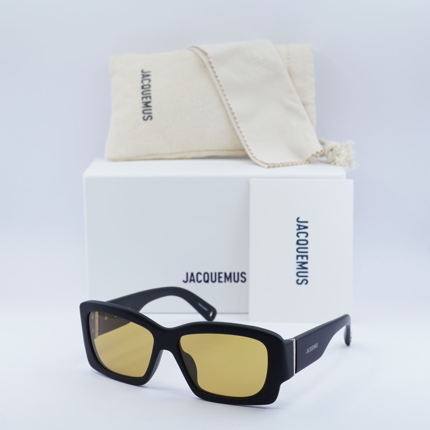 New Jacquemus CROISIERE JAC/60 C5 Shiny Black/Orange 56-15  display picture 2