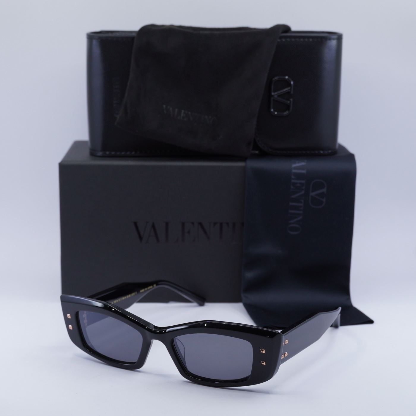 New Valentino V-QUATTRO VLS-109A Shiny Black/Grey 52-18-145