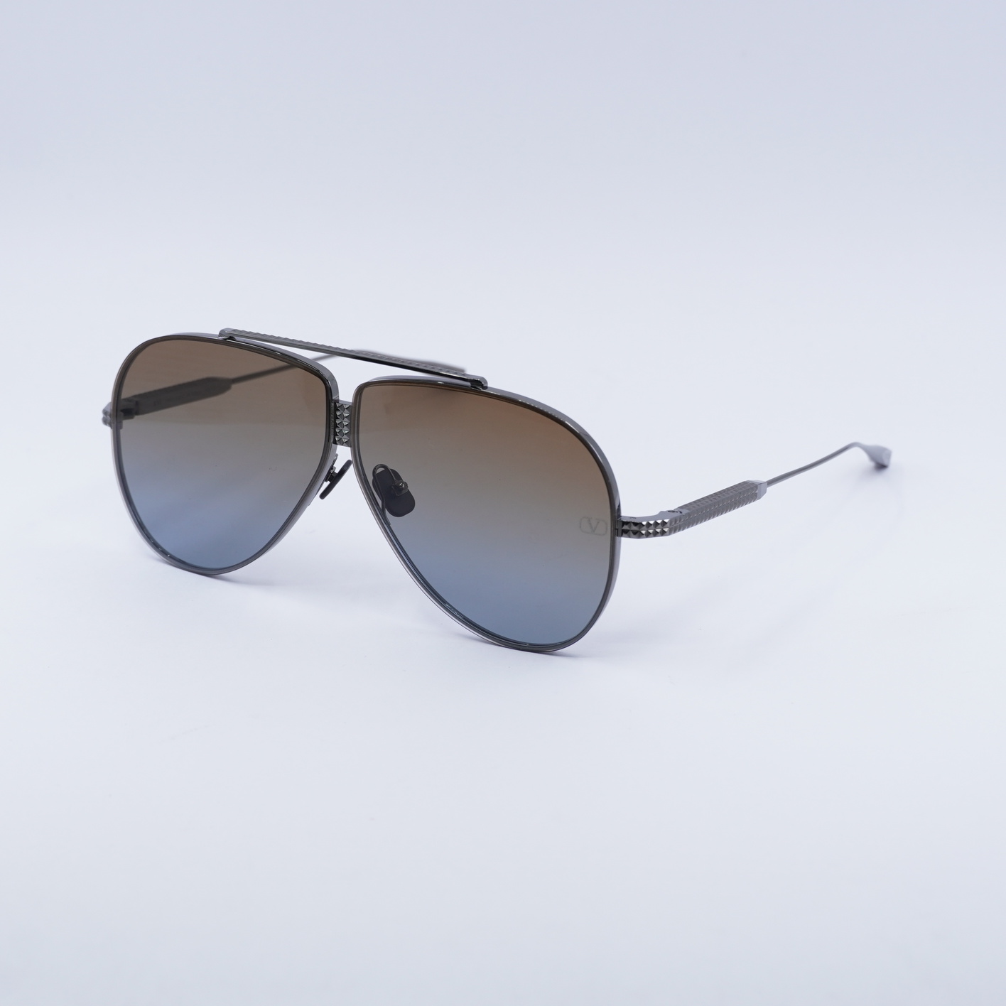 Valentino Black and Brown Sunglasses Valentino 5487S 07B6S – Vintage Frames Company main image 4