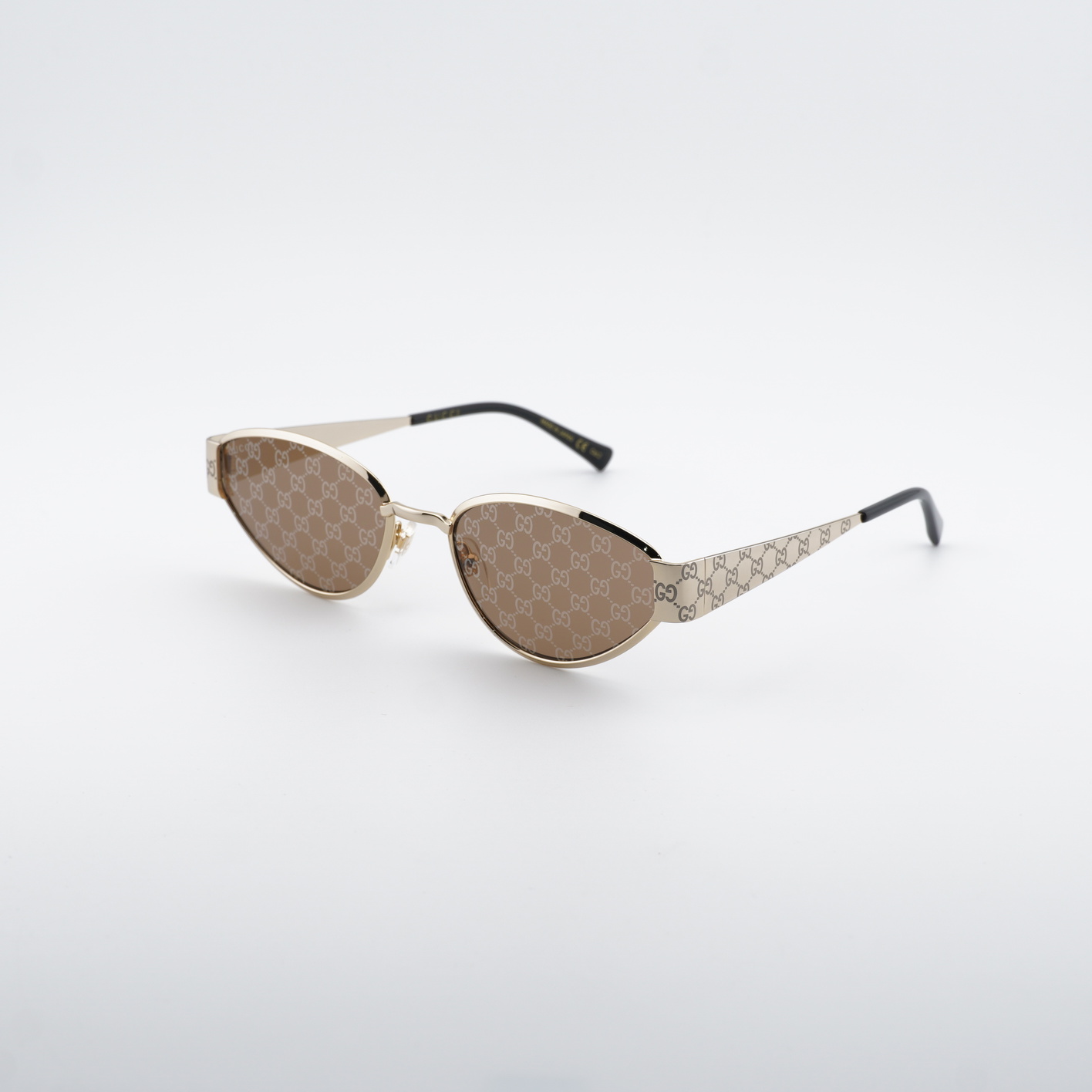 Gucci GG1853S 003 Gold/Brown with GG Pattern Mirror 55-19 