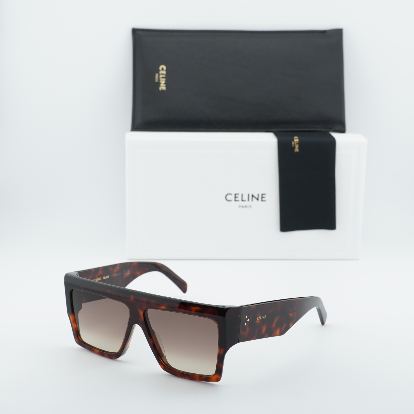 Celine CL40092I 52F Havana/Brown Gradient 60-11-145 Sunglasses New
